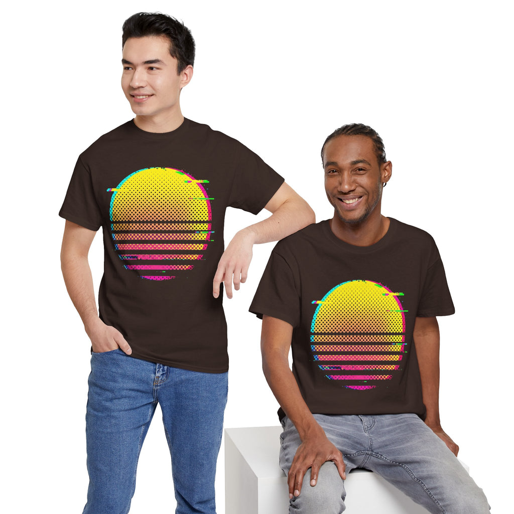 Retro Glitch Sunrise T-Shirt