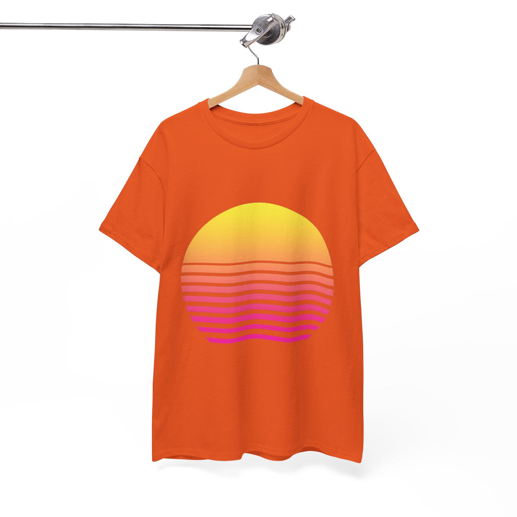 Retro 80s Synthwave Sunset T-Shirt - Vaporwave Neon Graphic Unisex Tee