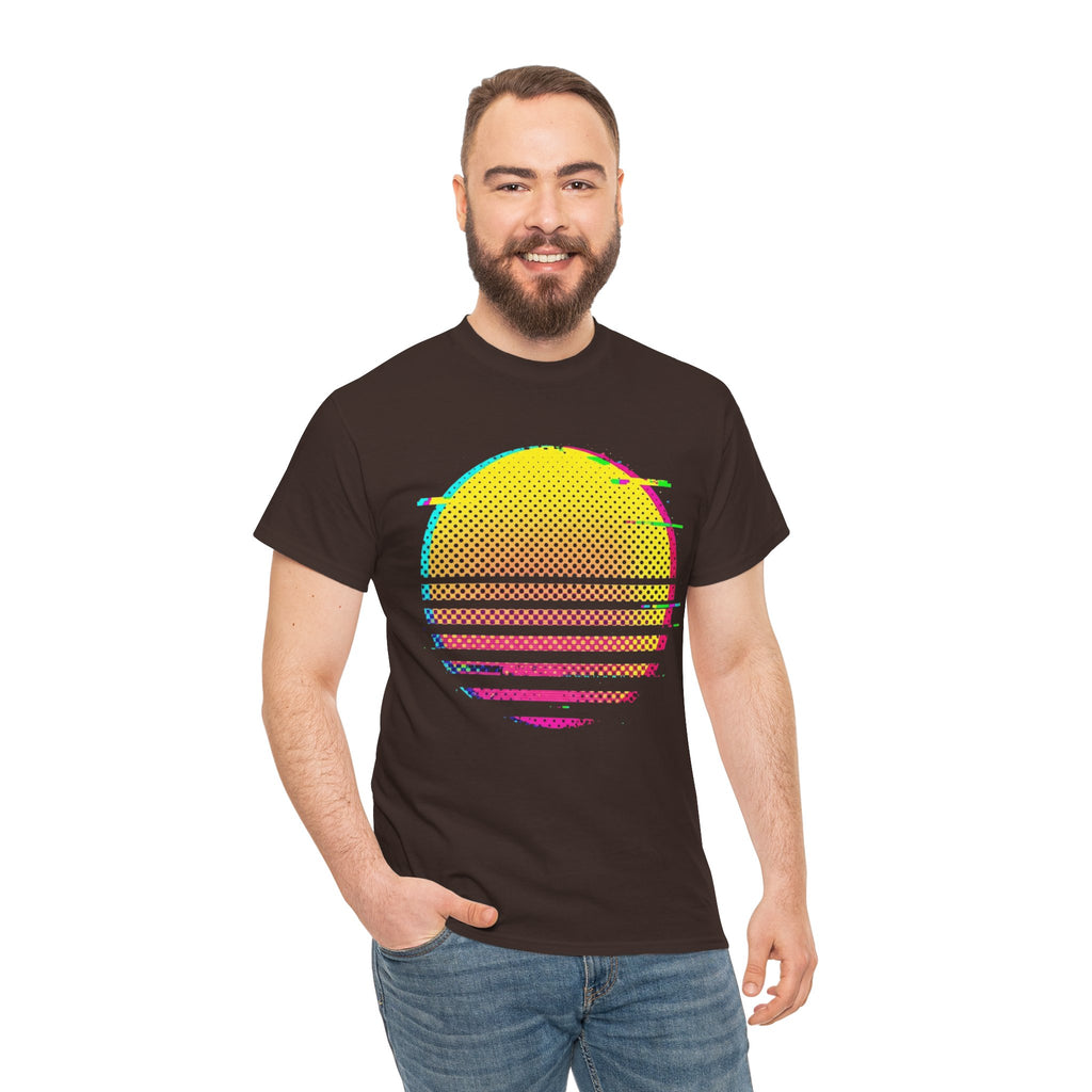 Retro Glitch Sunrise T-Shirt