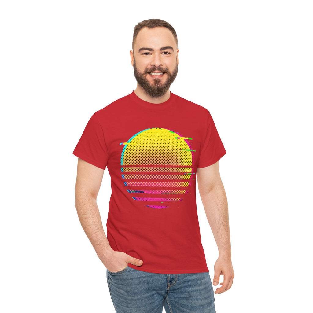 Retro Glitch Sunrise T-Shirt