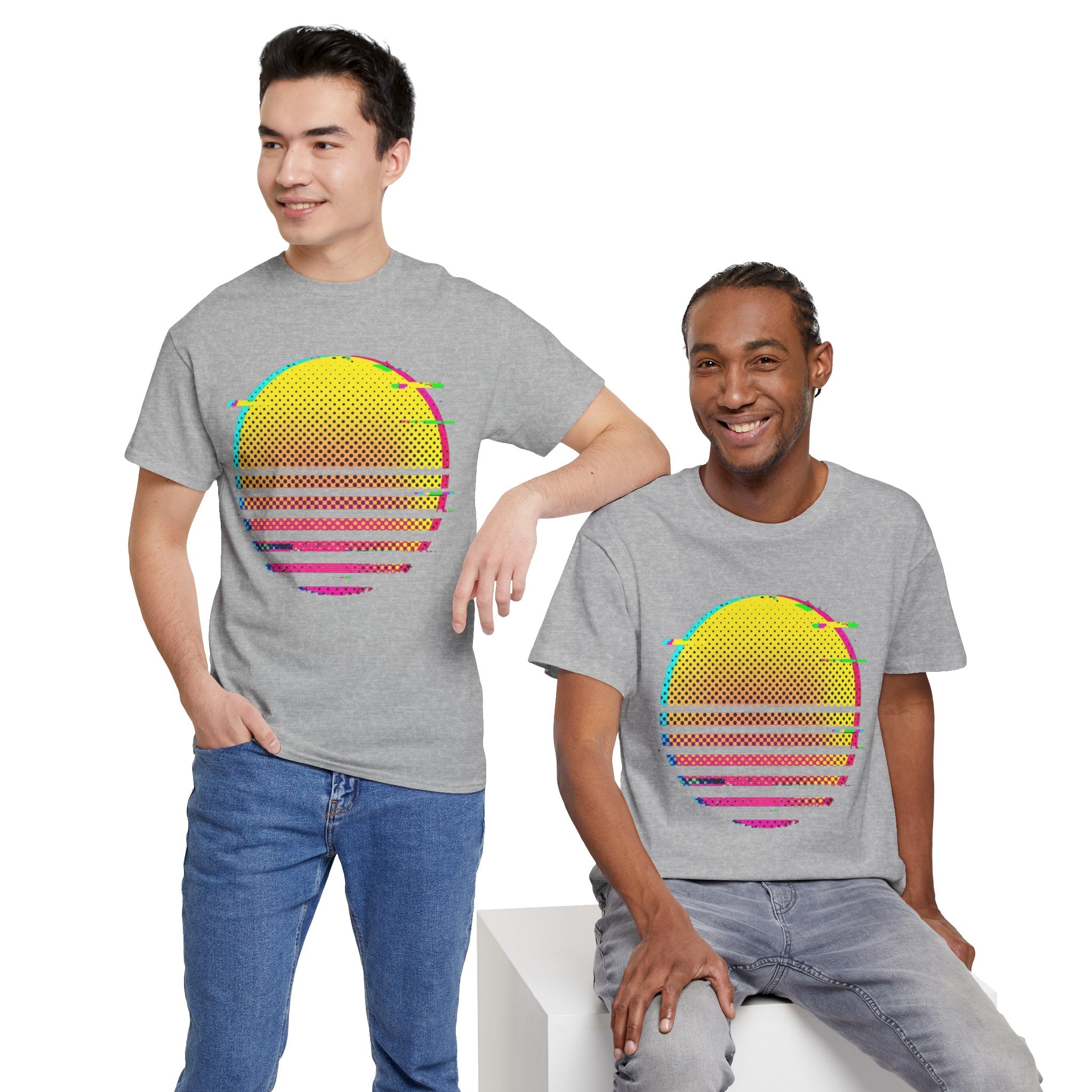 Retro Glitch Sunrise T-Shirt
