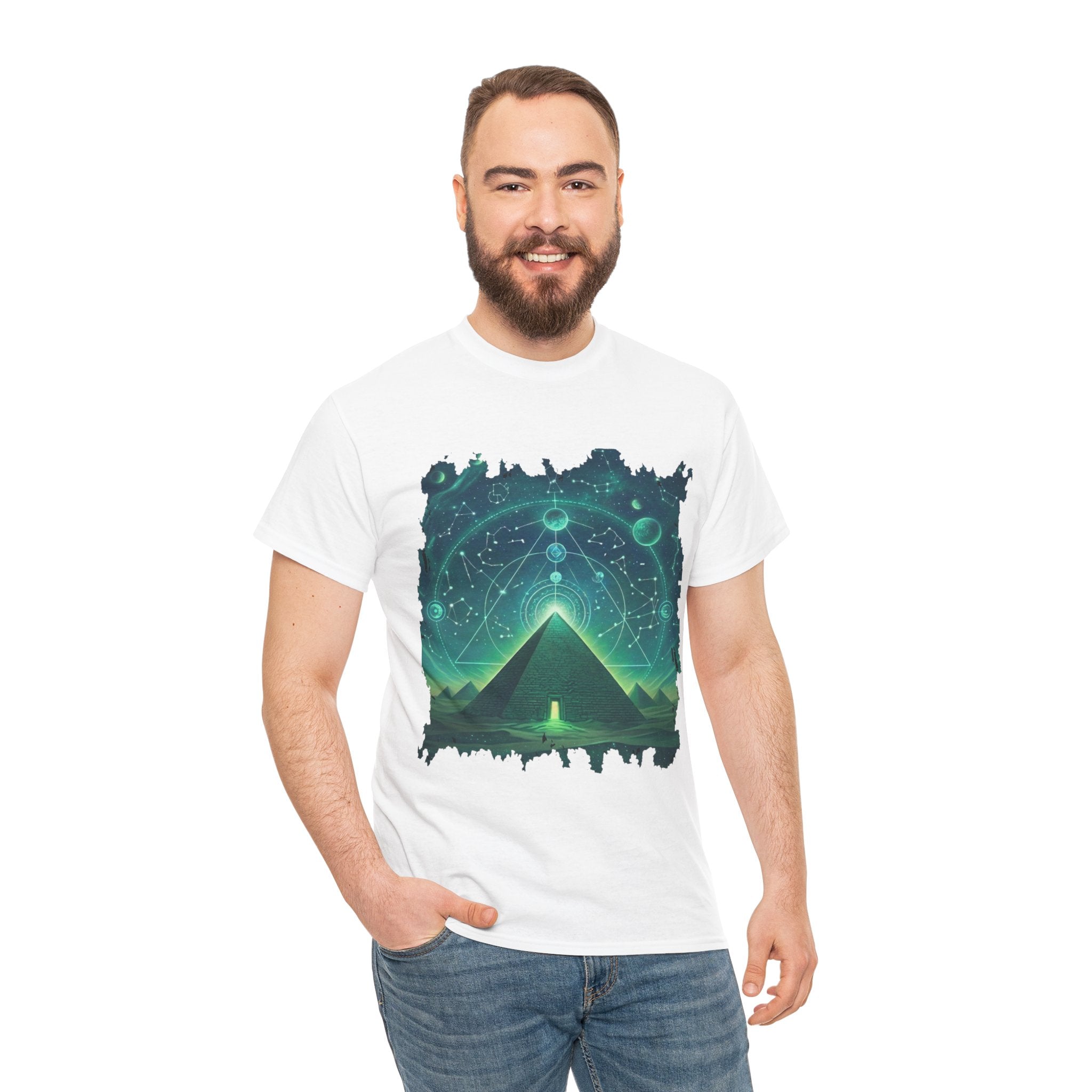 Mystic Pyramid Graphic Tee — Cosmic Geometry T-Shirt