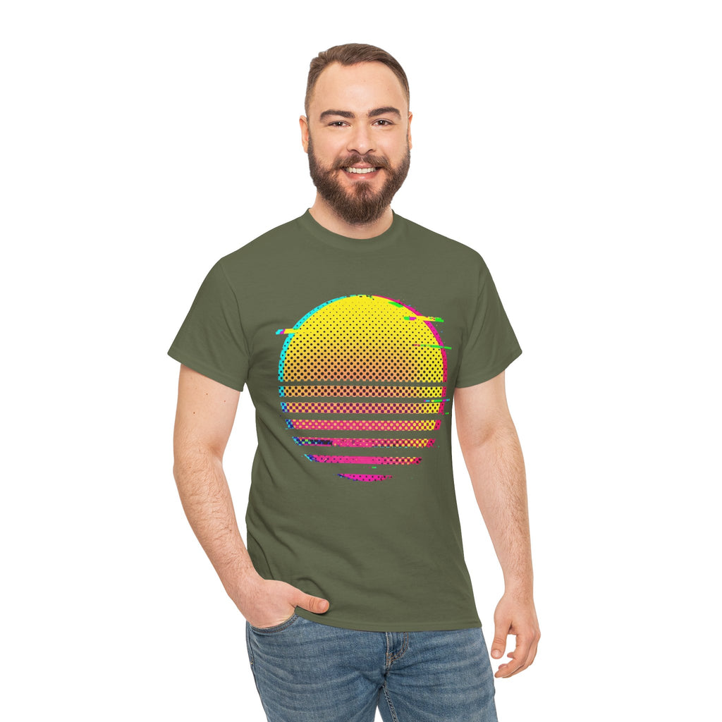 Retro Glitch Sunrise T-Shirt