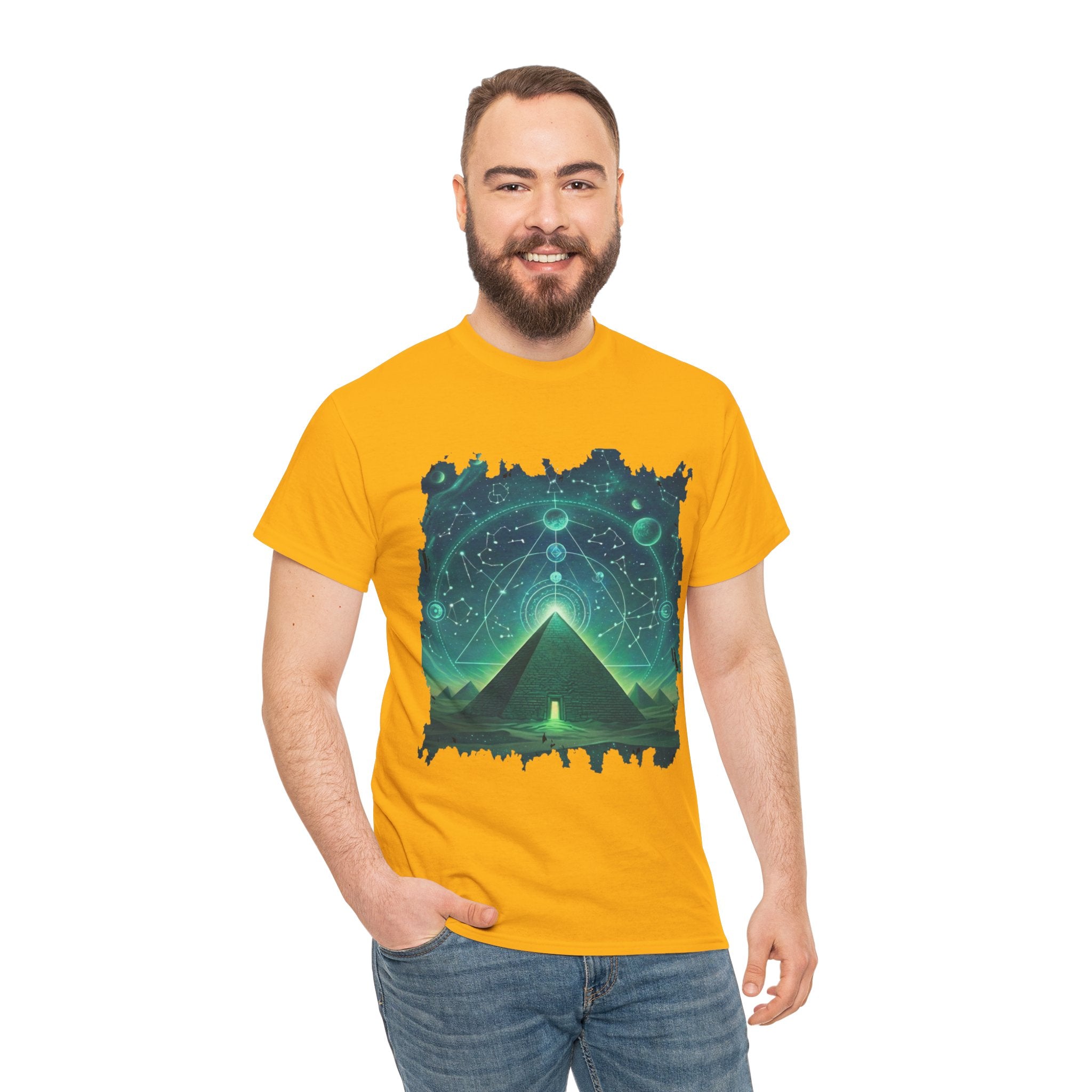 Mystic Pyramid Graphic Tee — Cosmic Geometry T-Shirt