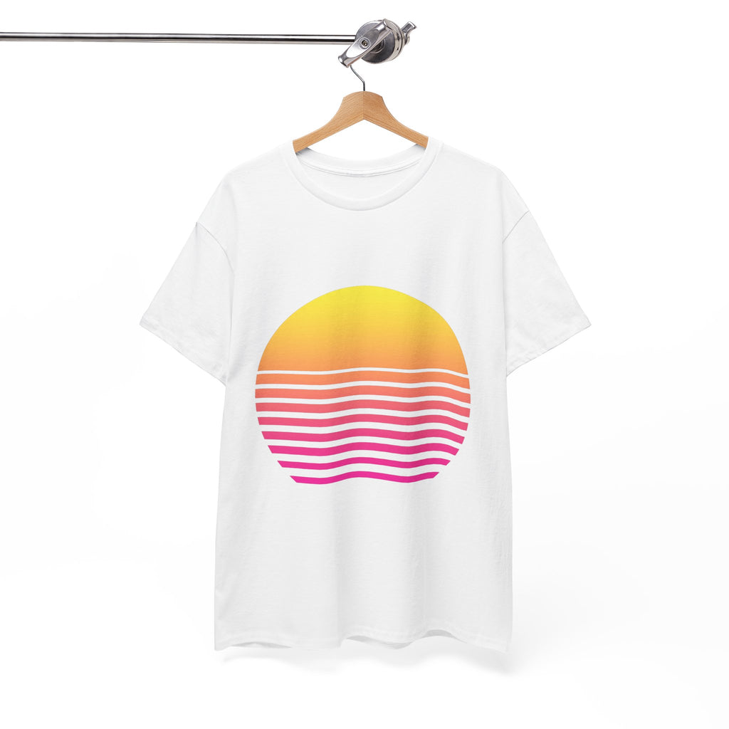 Retro 80s Synthwave Sunset T-Shirt - Vaporwave Neon Graphic Unisex Tee