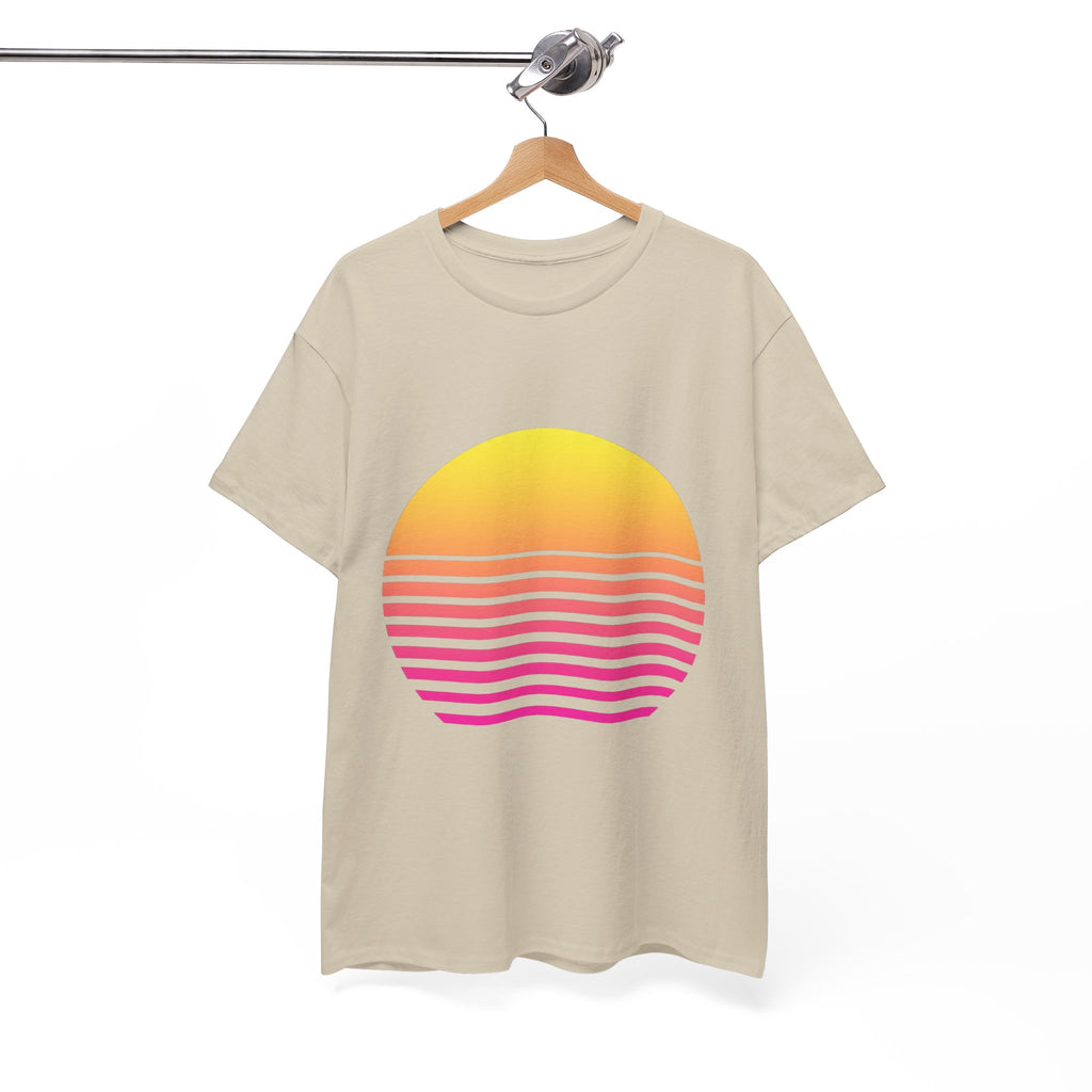 Retro 80s Synthwave Sunset T-Shirt - Vaporwave Neon Graphic Unisex Tee