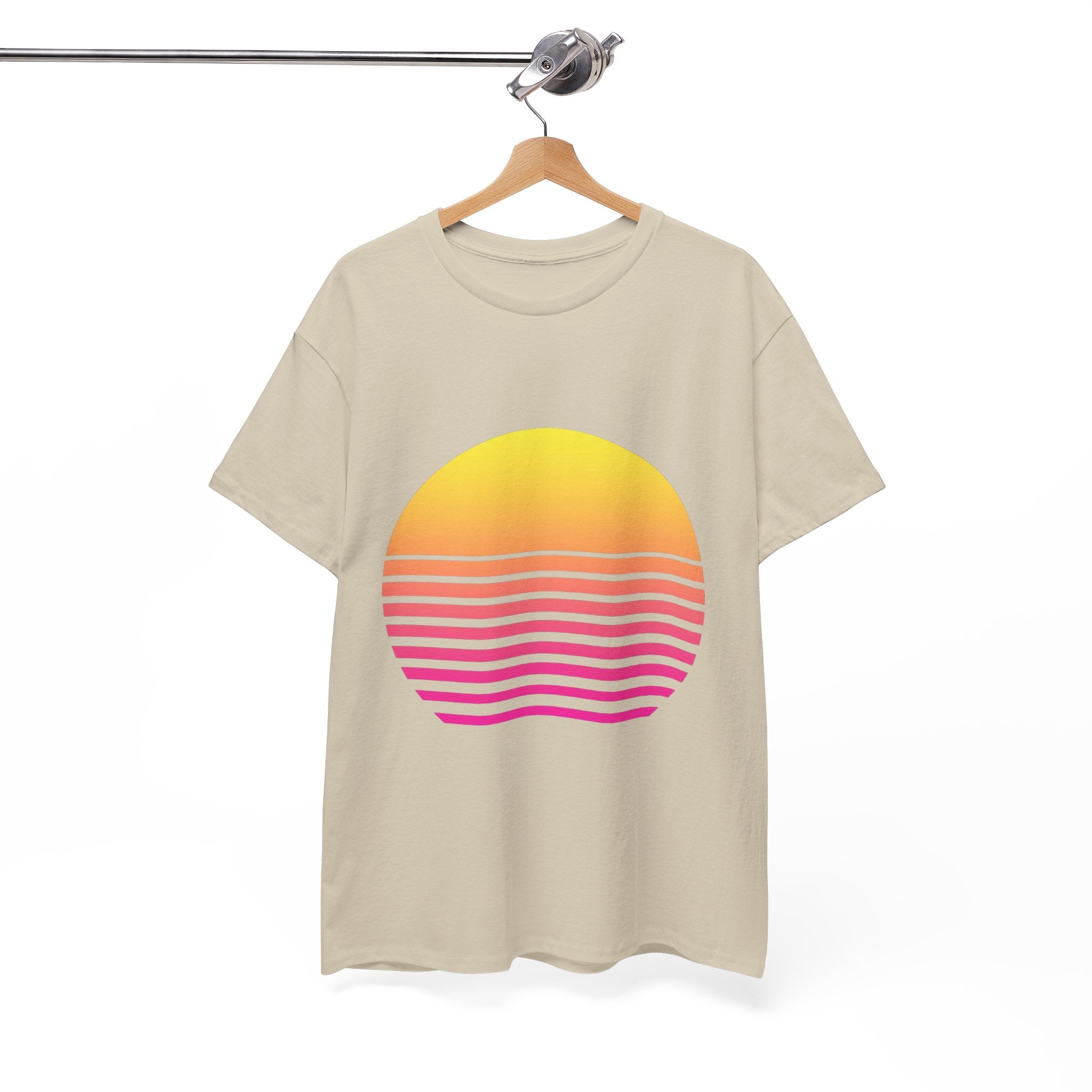 Retro 80s Synthwave Sunset T-Shirt - Vaporwave Neon Graphic Unisex Tee