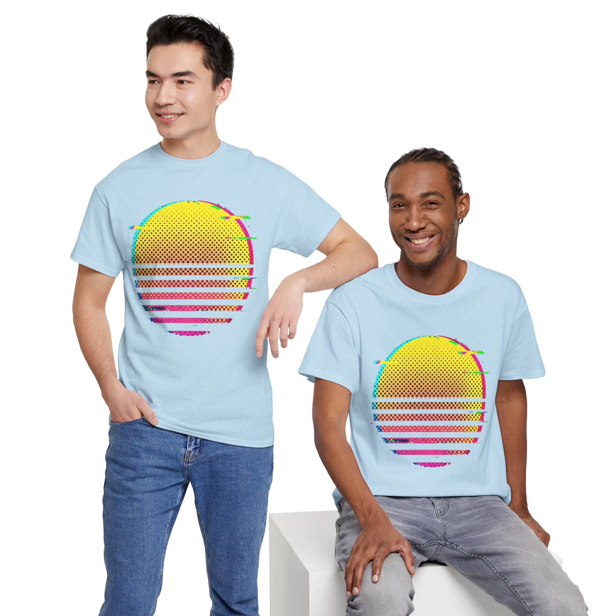 Retro Glitch Sunrise T-Shirt