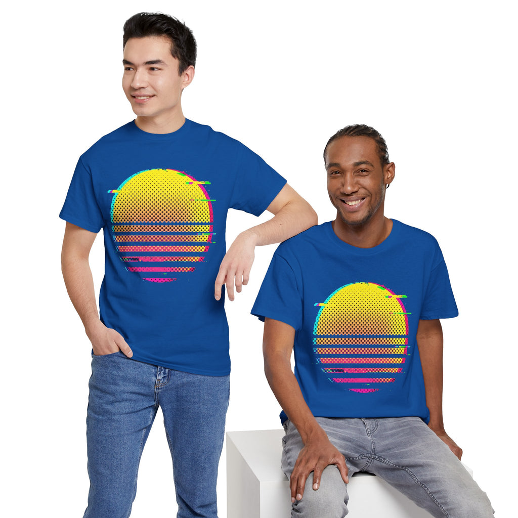 Retro Glitch Sunrise T-Shirt