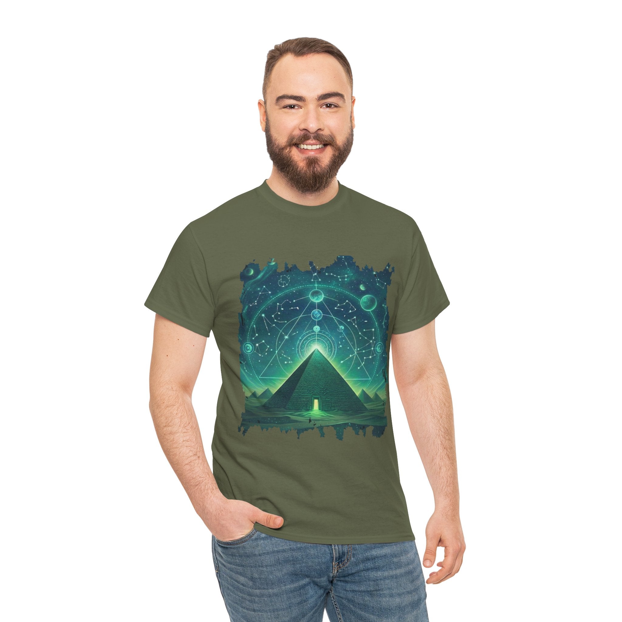Mystic Pyramid Graphic Tee — Cosmic Geometry T-Shirt