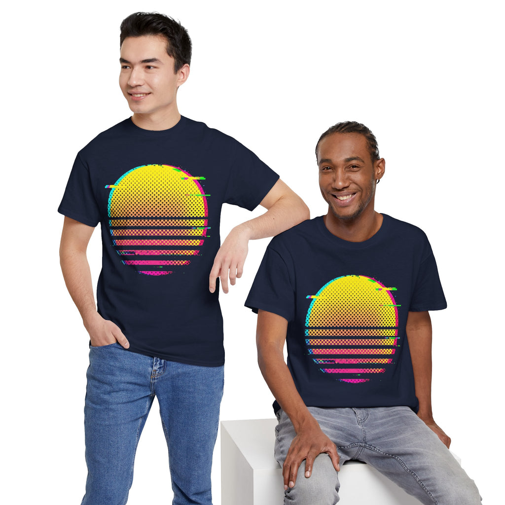 Retro Glitch Sunrise T-Shirt