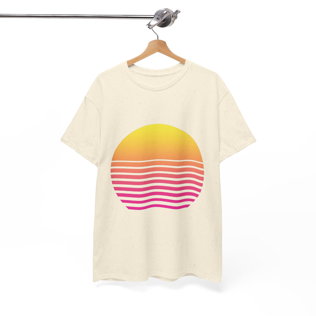 Retro 80s Synthwave Sunset T-Shirt - Vaporwave Neon Graphic Unisex Tee