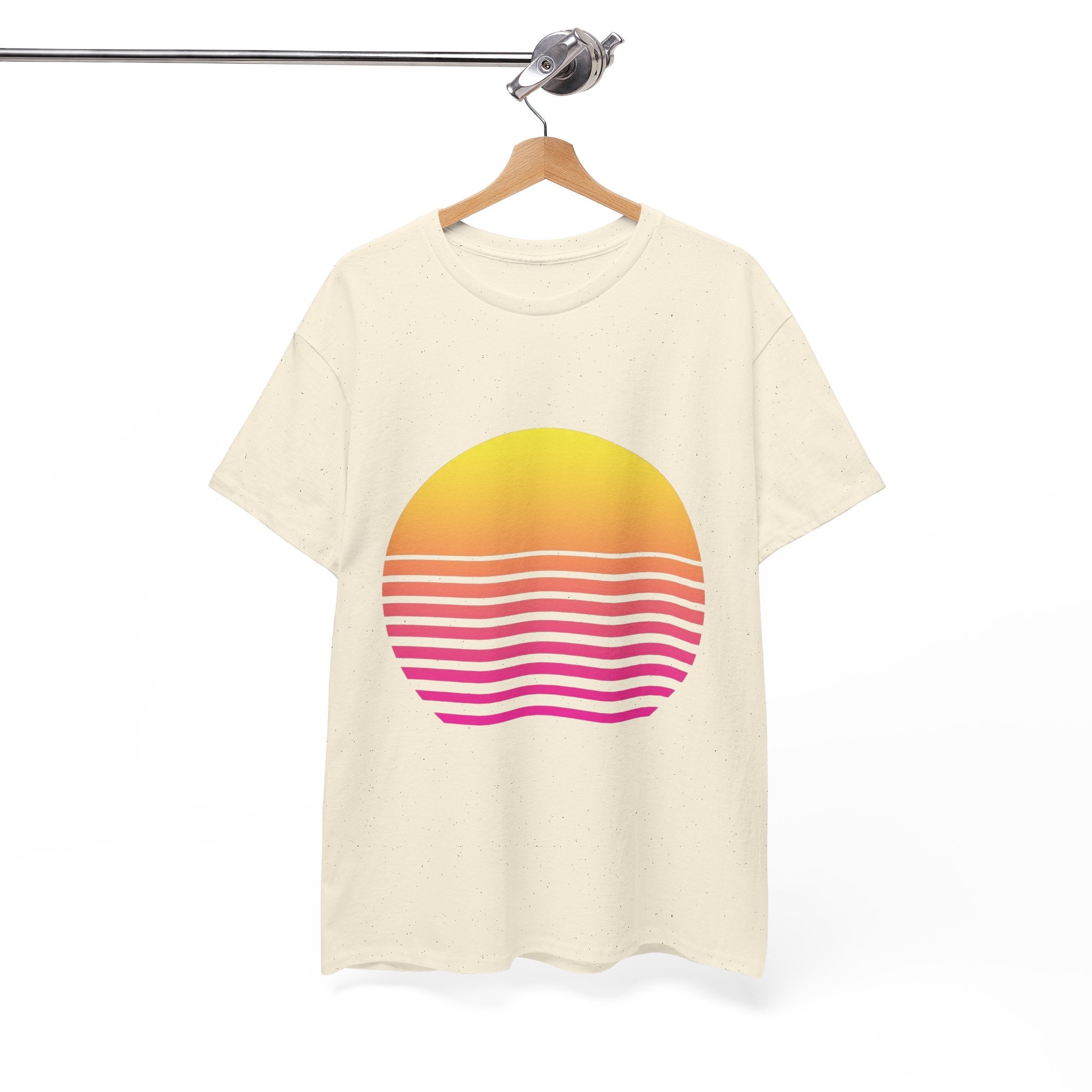 Retro 80s Synthwave Sunset T-Shirt - Vaporwave Neon Graphic Unisex Tee