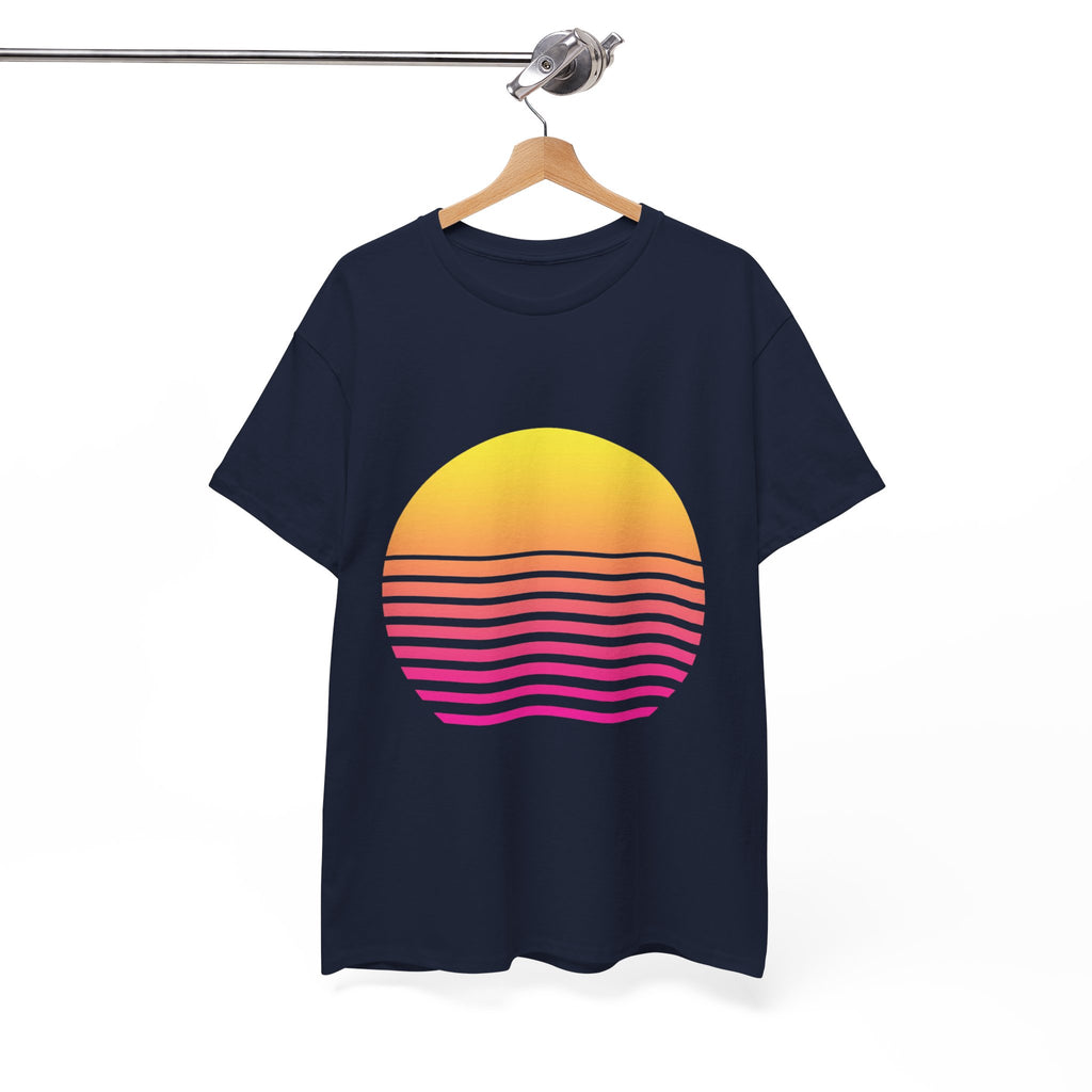 Retro 80s Synthwave Sunset T-Shirt - Vaporwave Neon Graphic Unisex Tee