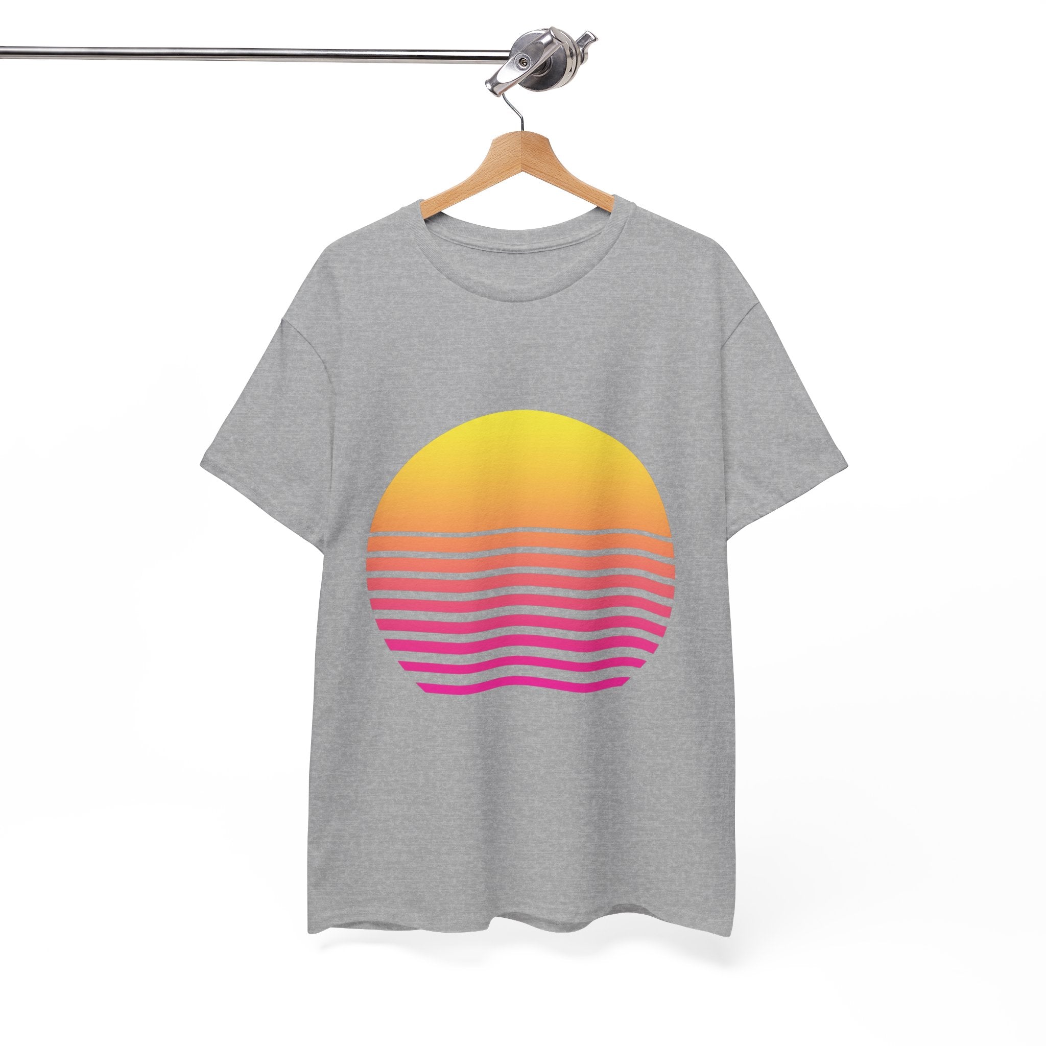 Retro 80s Synthwave Sunset T-Shirt - Vaporwave Neon Graphic Unisex Tee