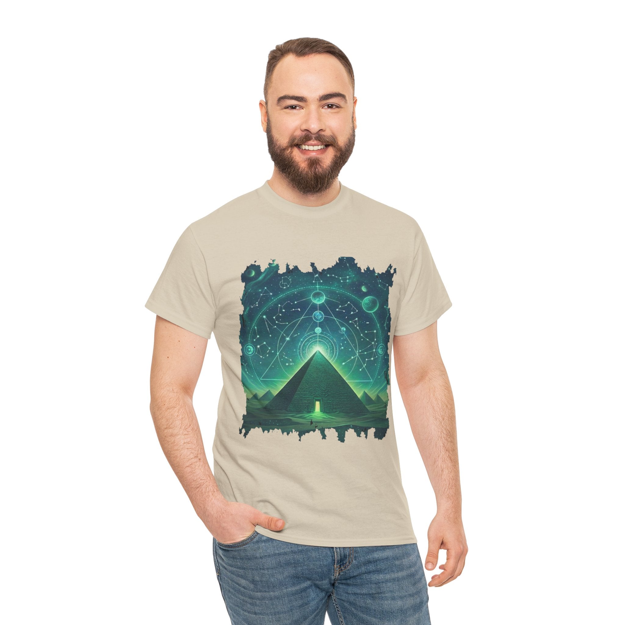 Mystic Pyramid Graphic Tee — Cosmic Geometry T-Shirt