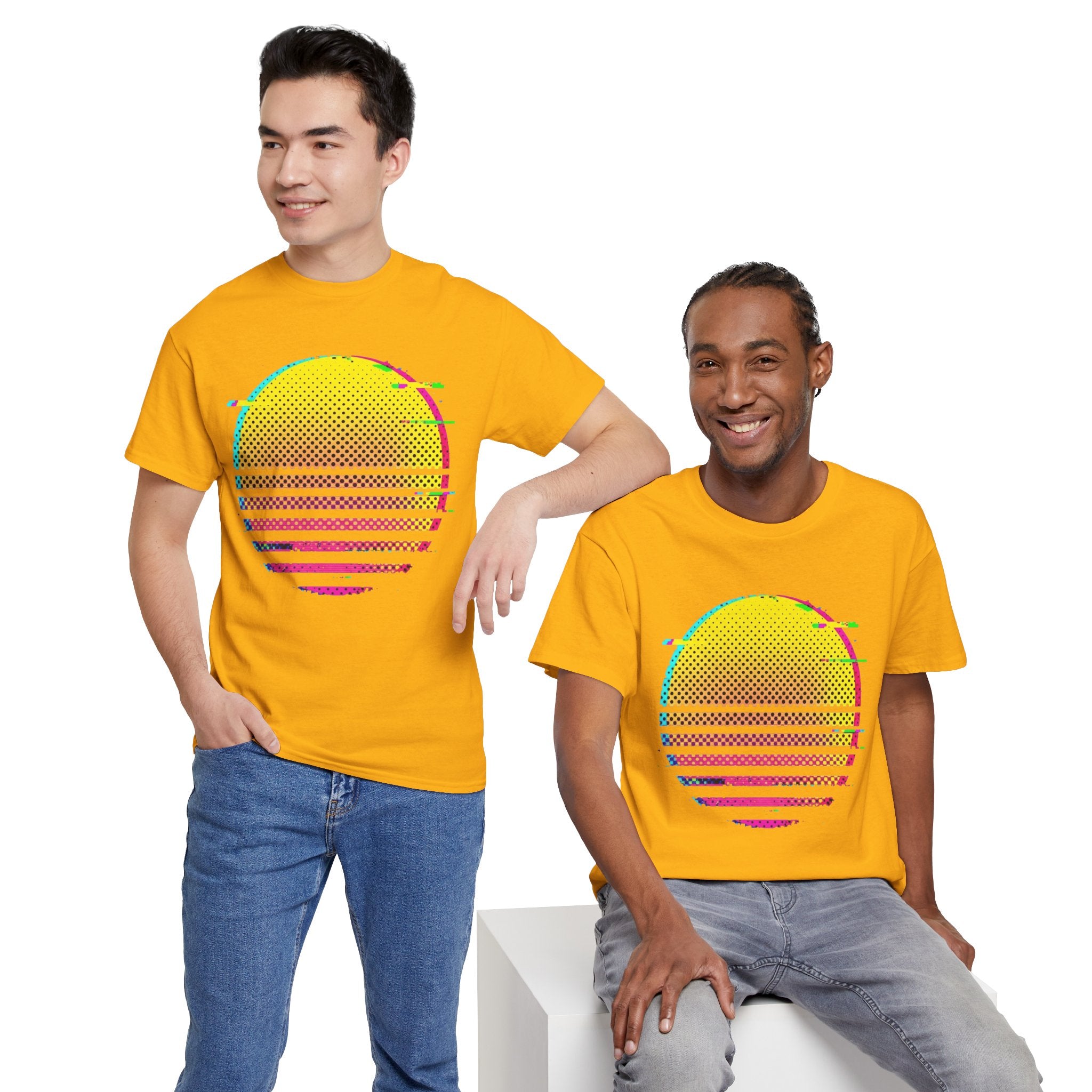 Retro Glitch Sunrise T-Shirt