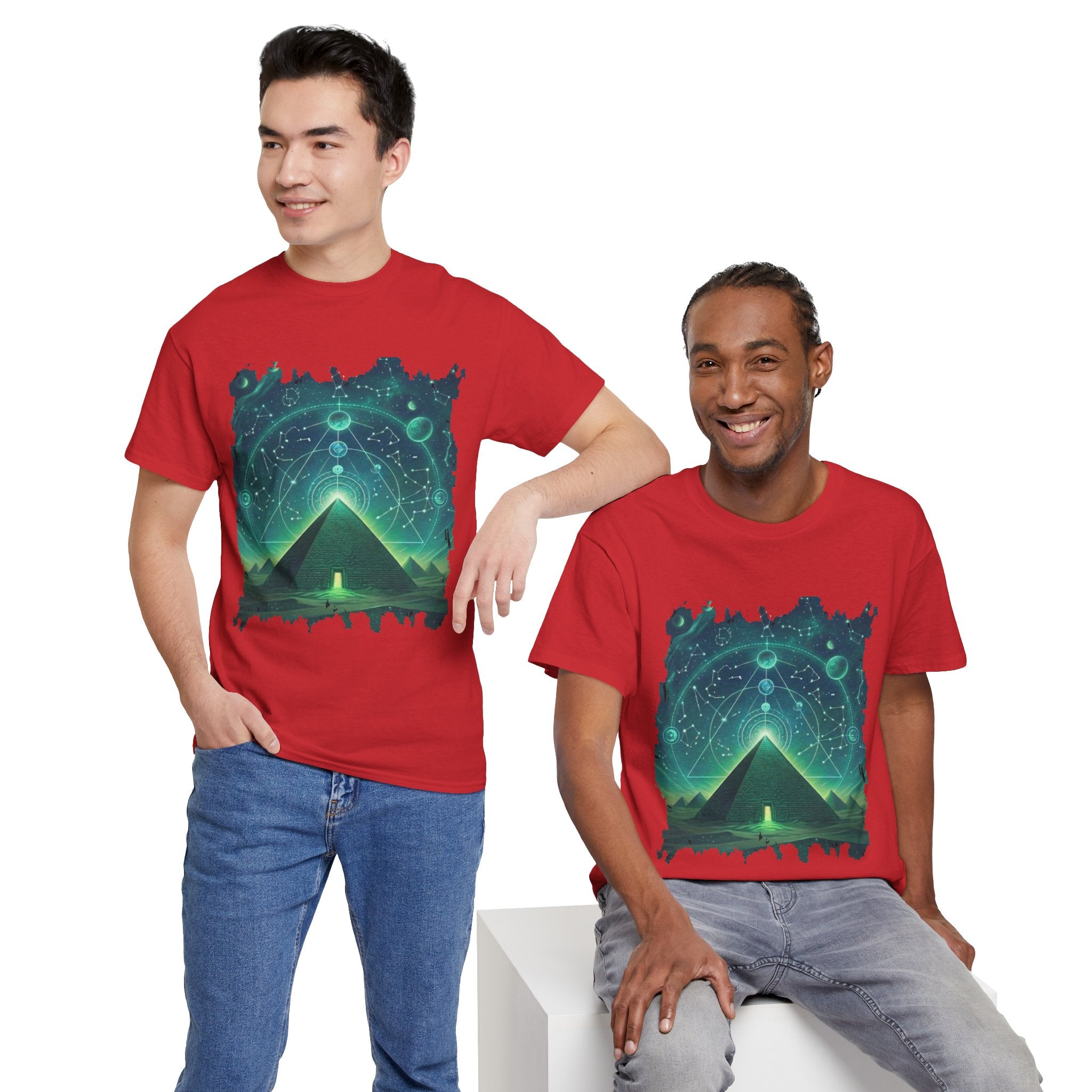 Mystic Pyramid Graphic Tee — Cosmic Geometry T-Shirt
