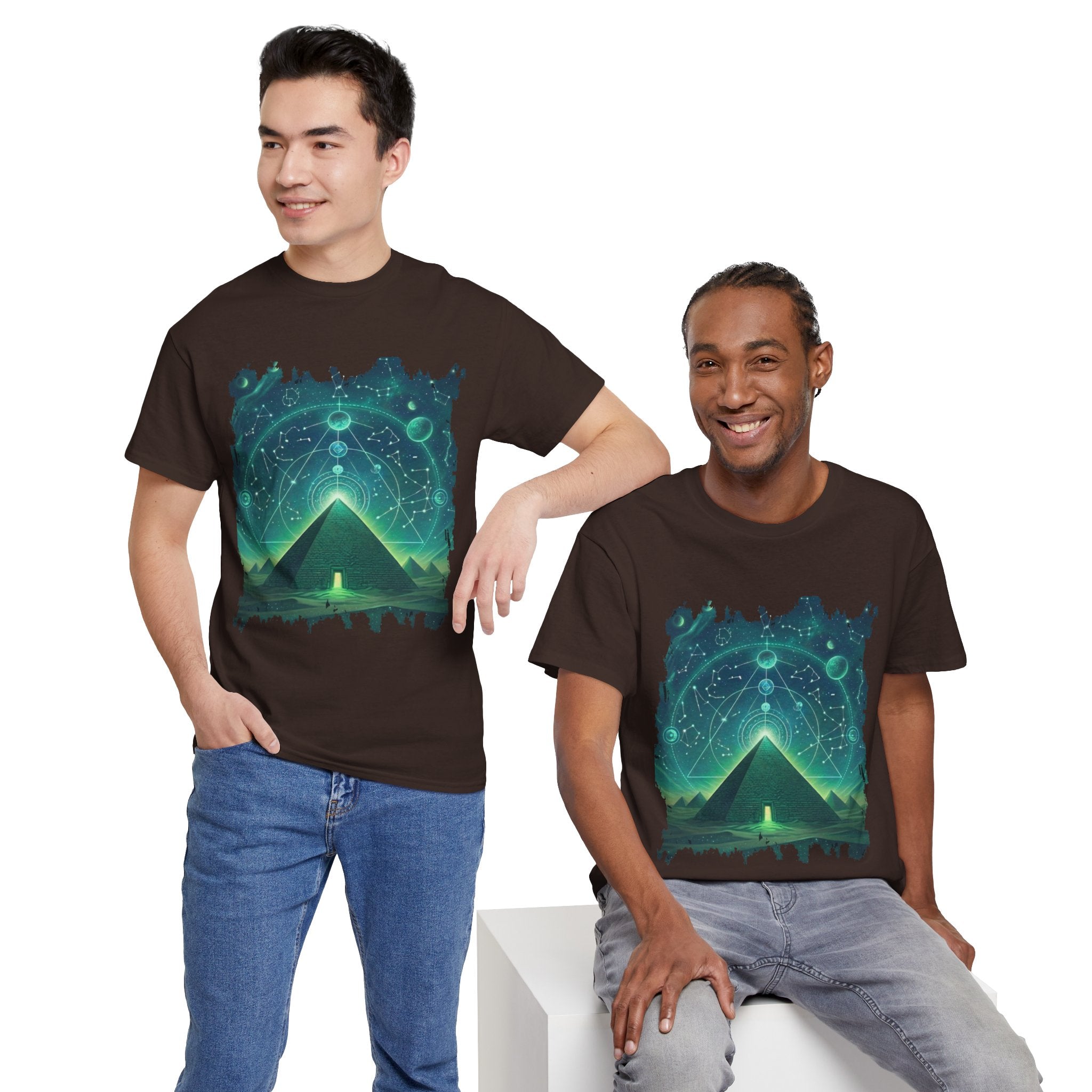 Mystic Pyramid Graphic Tee — Cosmic Geometry T-Shirt