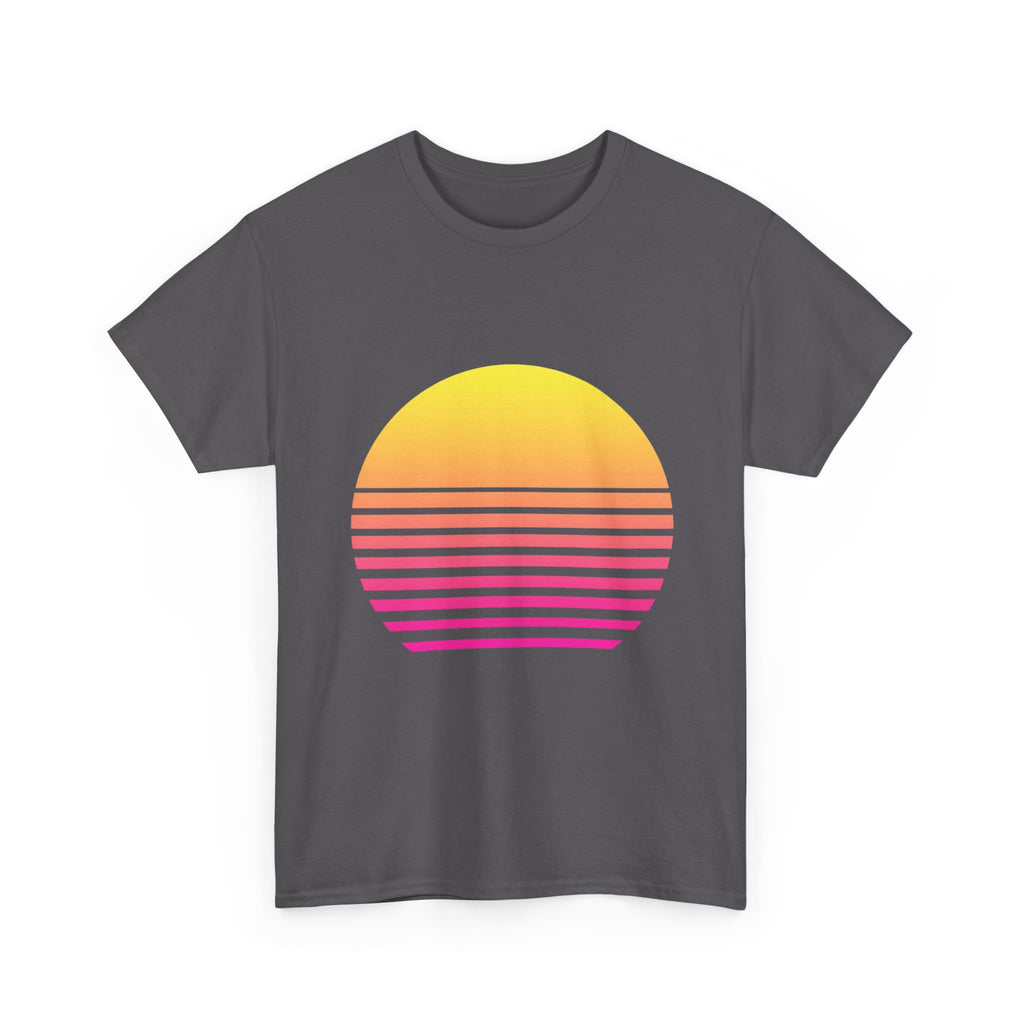 Retro 80s Synthwave Sunset T-Shirt - Vaporwave Neon Graphic Unisex Tee