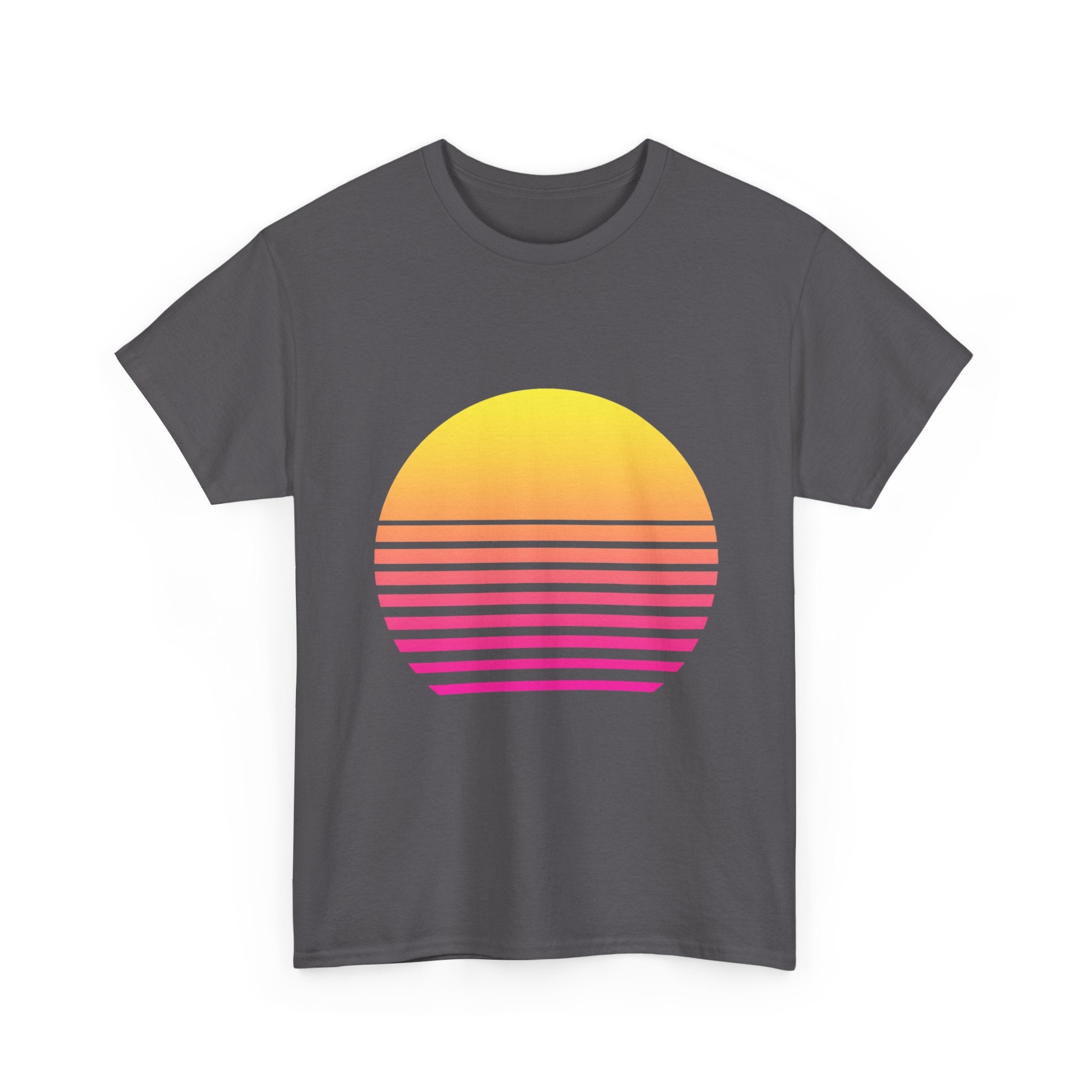 Retro 80s Synthwave Sunset T-Shirt - Vaporwave Neon Graphic Unisex Tee