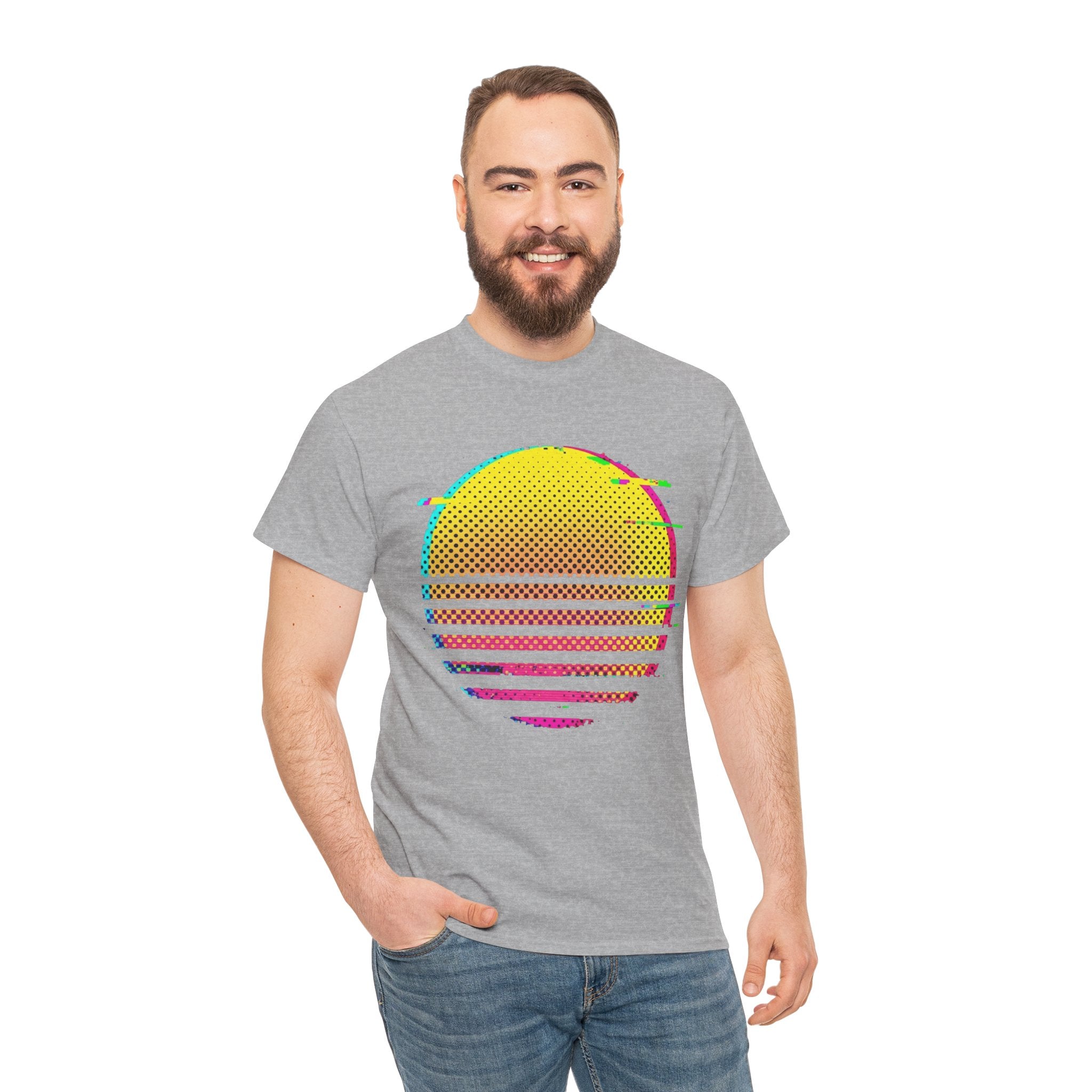 Retro Glitch Sunrise T-Shirt