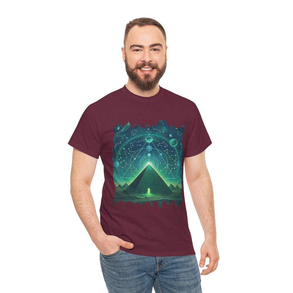 Mystic Pyramid Graphic Tee — Cosmic Geometry T-Shirt
