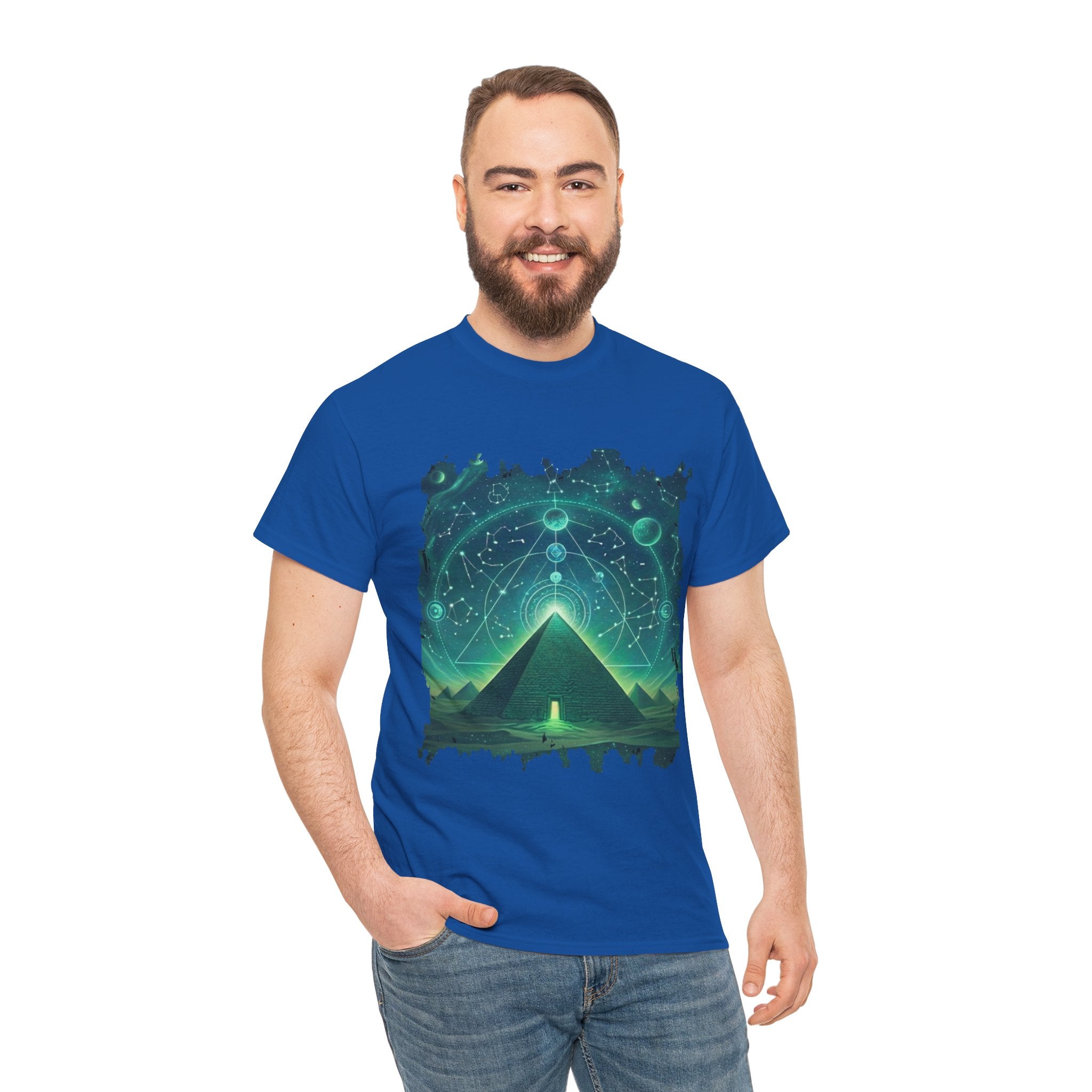 Mystic Pyramid Graphic Tee — Cosmic Geometry T-Shirt