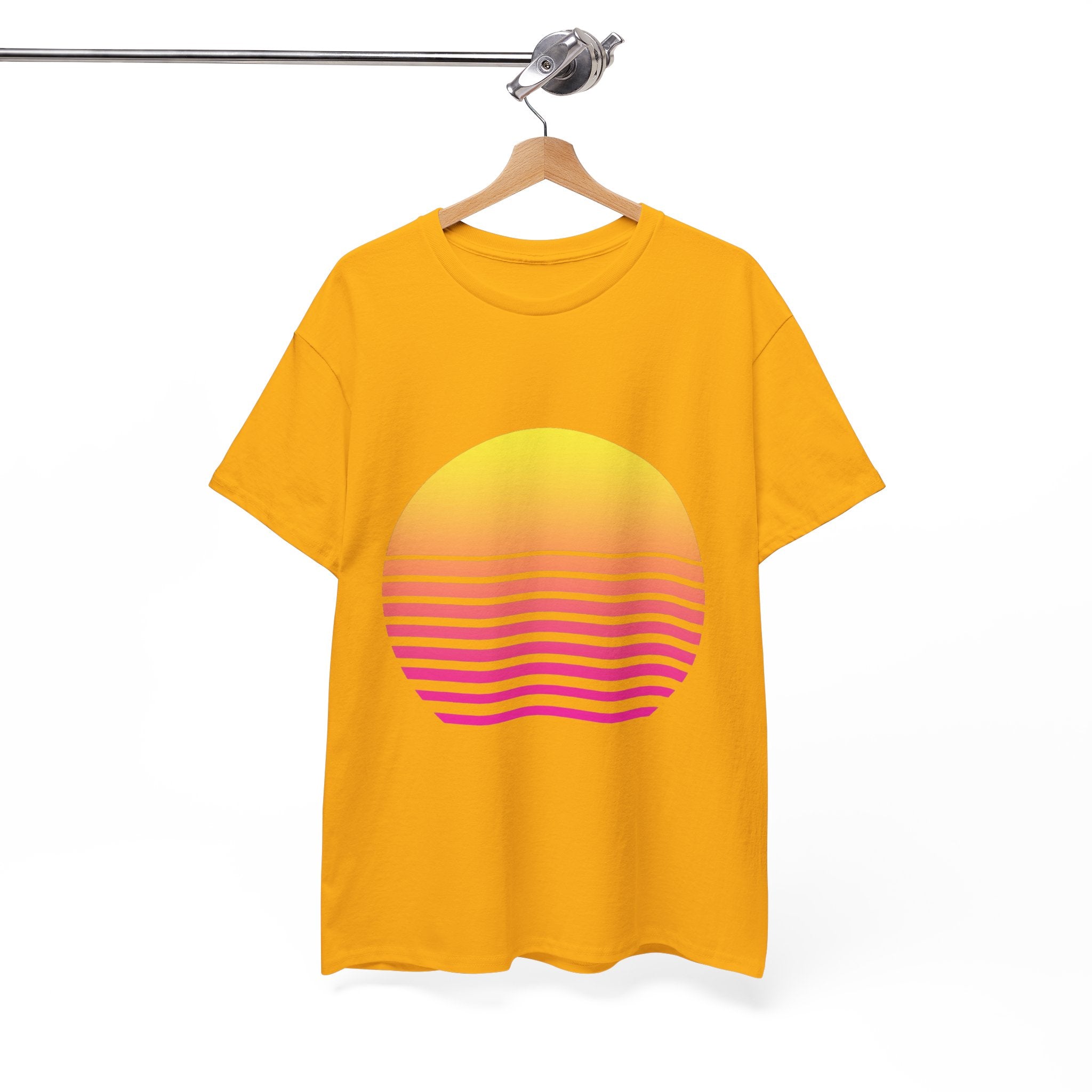Retro 80s Synthwave Sunset T-Shirt - Vaporwave Neon Graphic Unisex Tee