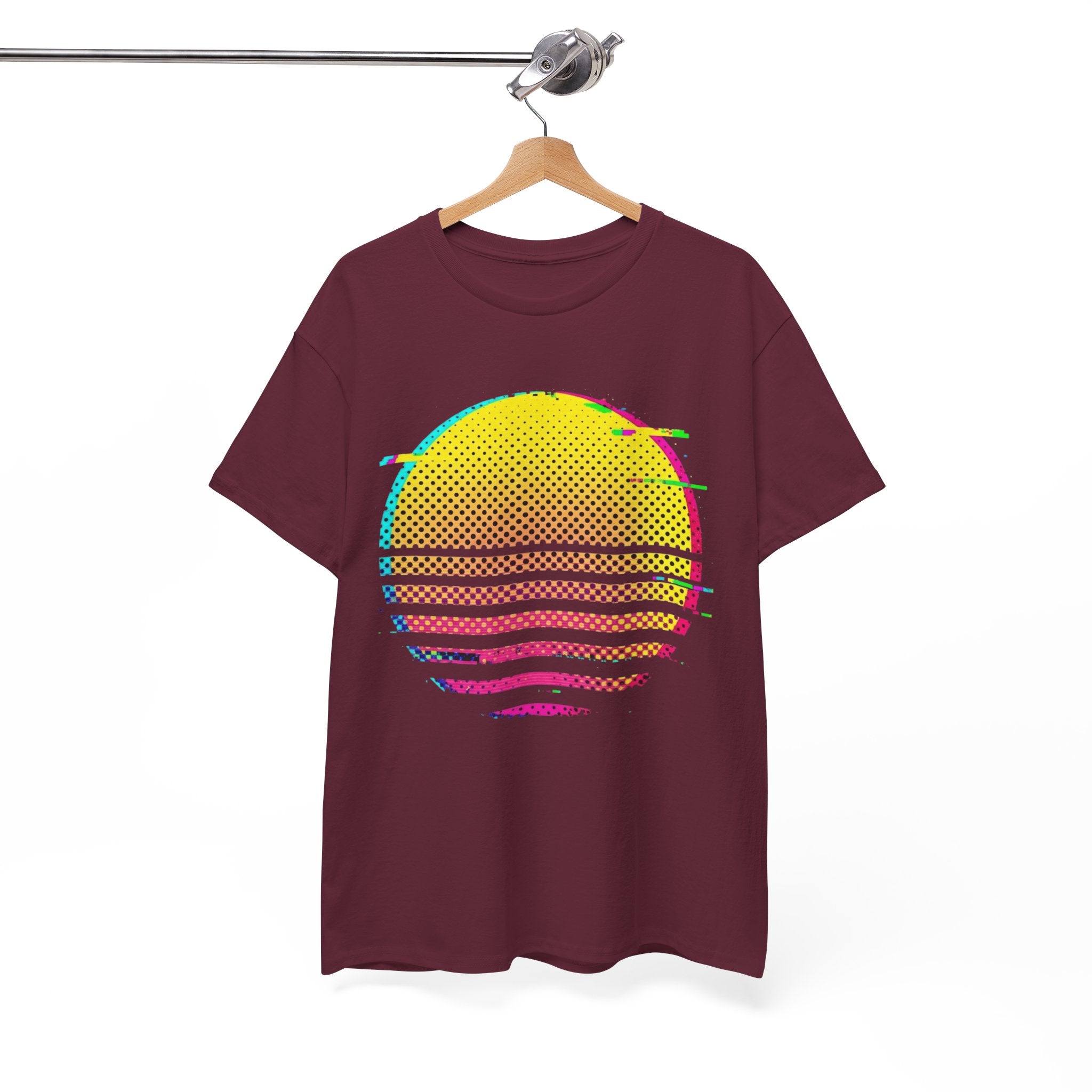 Retro Glitch Sunrise T-Shirt