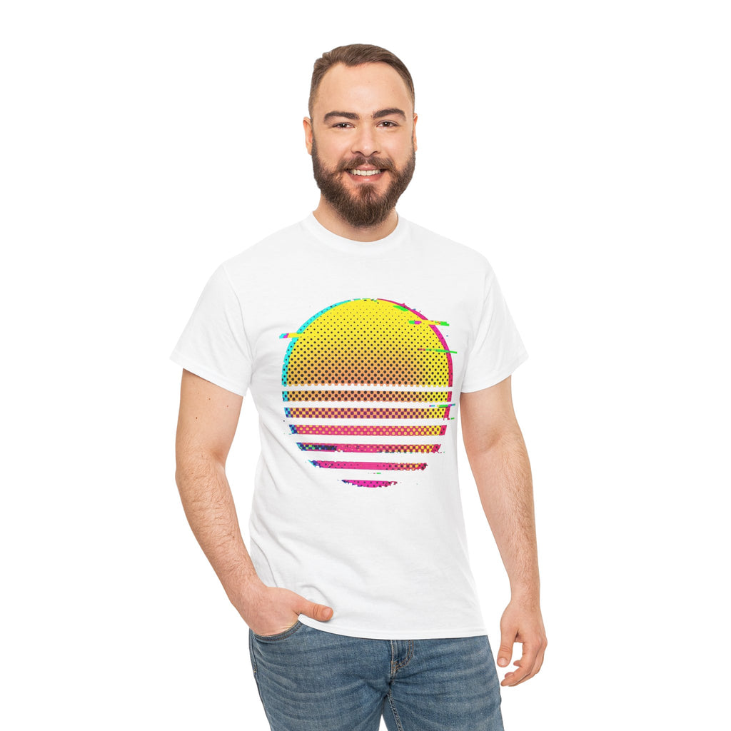 Retro Glitch Sunrise T-Shirt