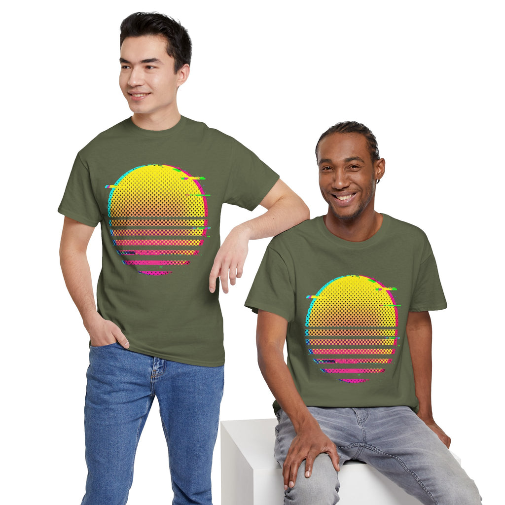 Retro Glitch Sunrise T-Shirt