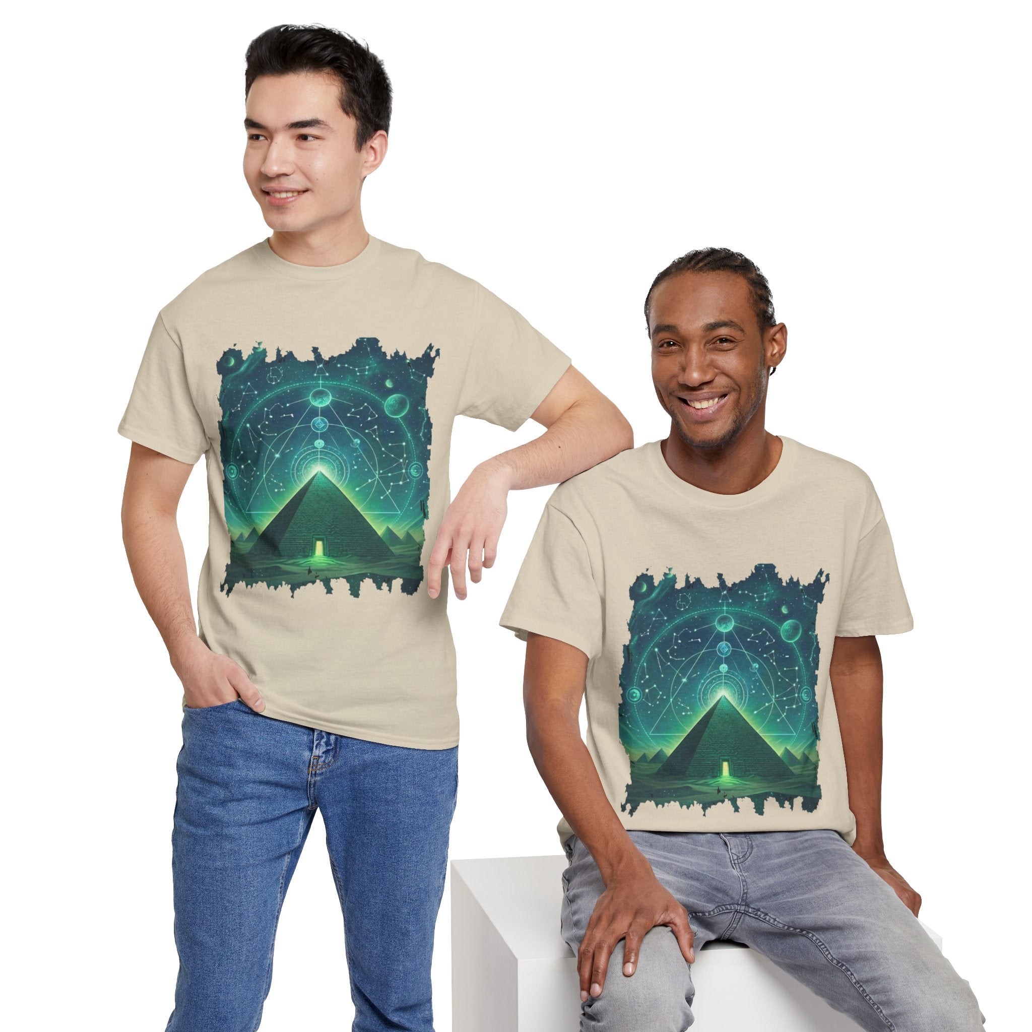 Mystic Pyramid Graphic Tee — Cosmic Geometry T-Shirt