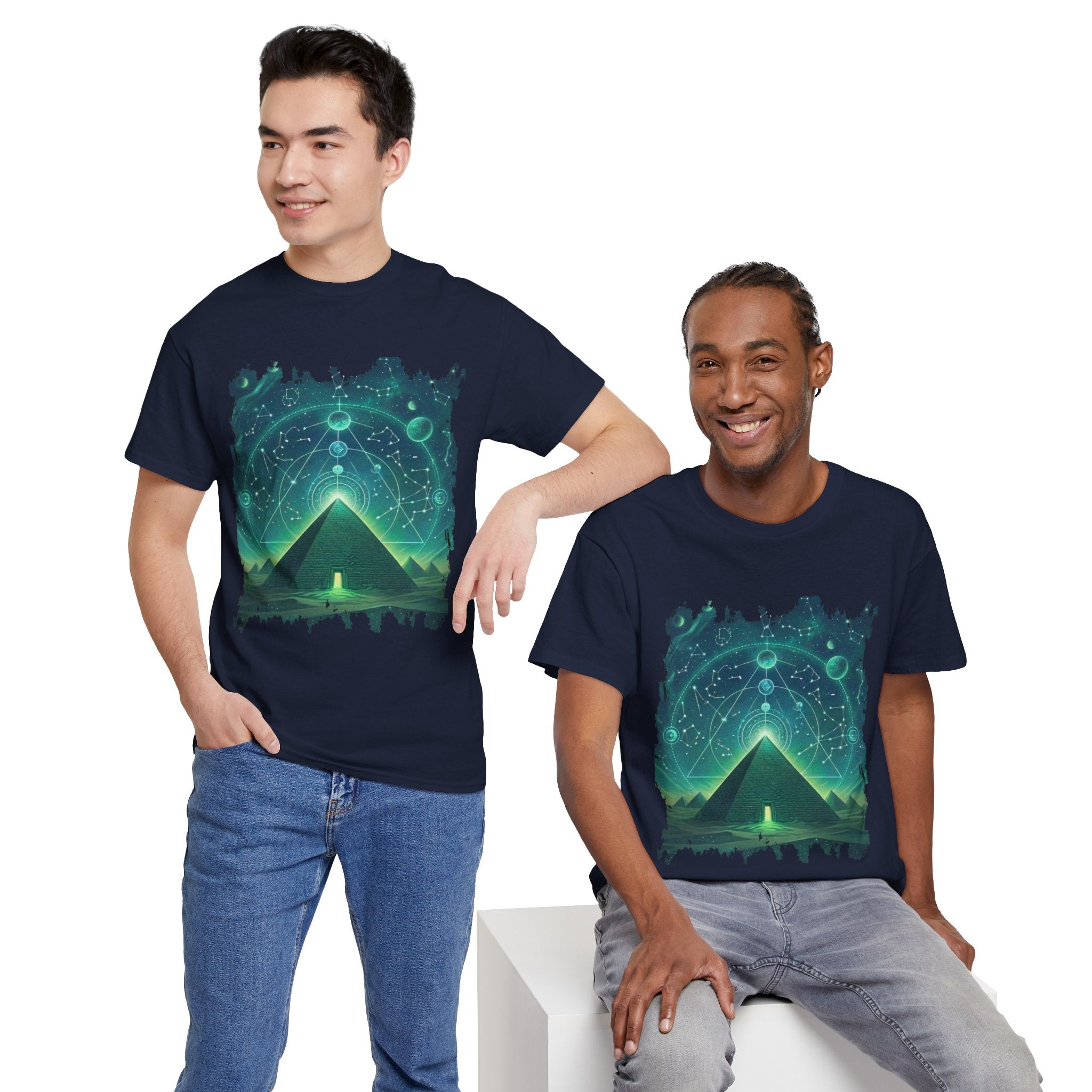 Mystic Pyramid Graphic Tee — Cosmic Geometry T-Shirt