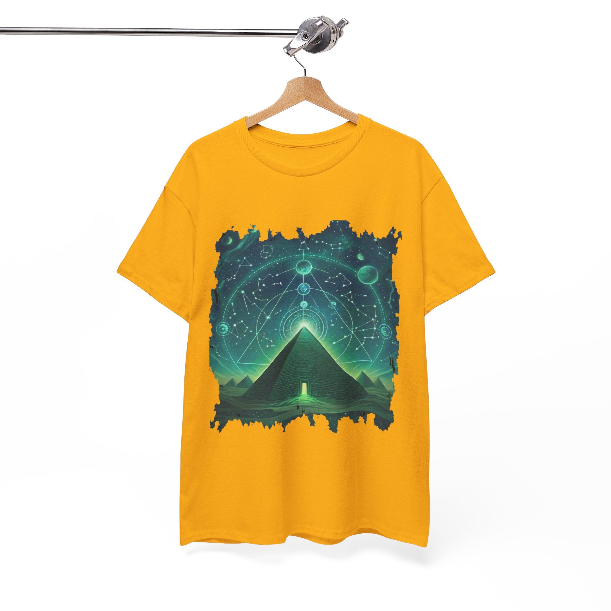 Mystic Pyramid Graphic Tee — Cosmic Geometry T-Shirt