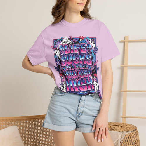 Graphic T-Shirt — "Life Sucks and Then You Get High" Retro 90's vibe T-Shirt
