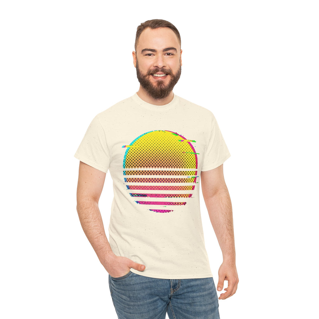 Retro Glitch Sunrise T-Shirt