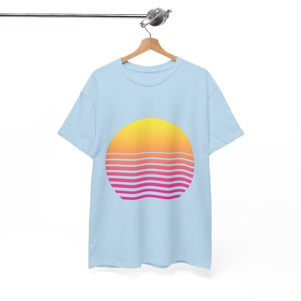 Retro 80s Synthwave Sunset T-Shirt - Vaporwave Neon Graphic Unisex Tee