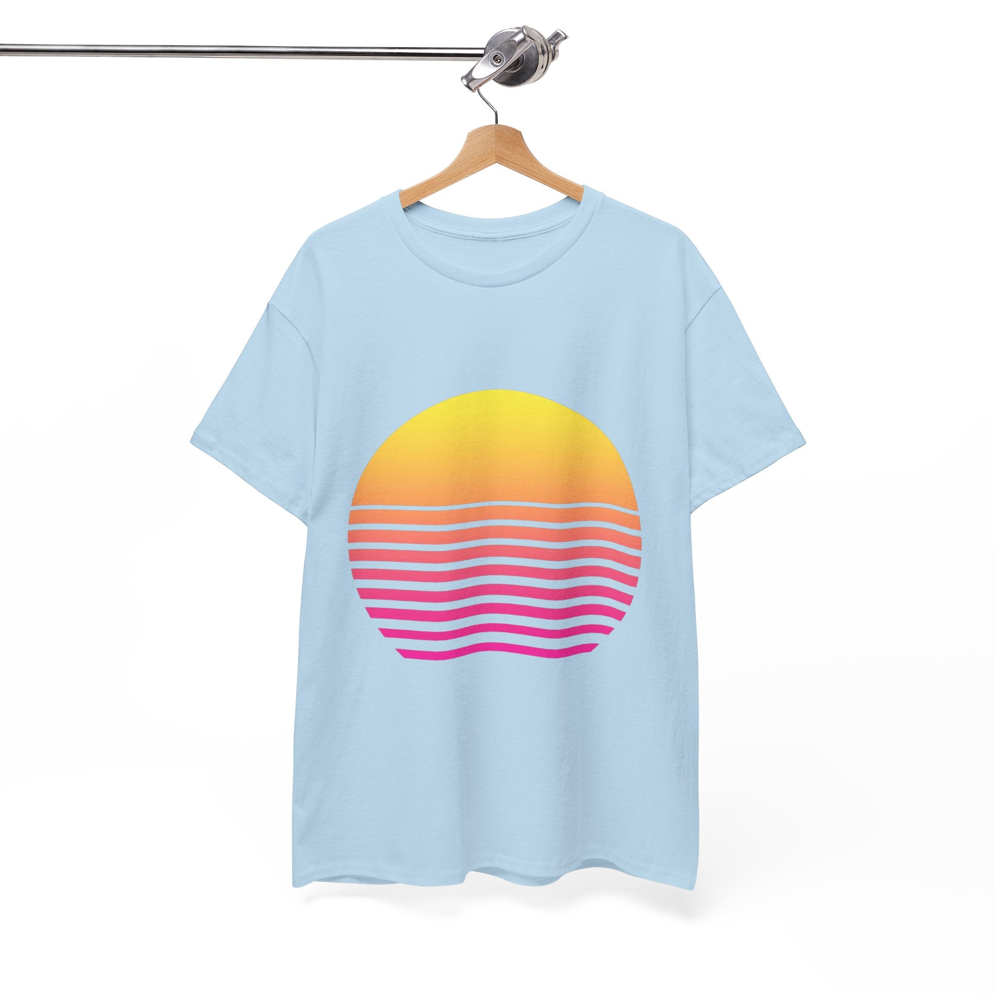 Retro 80s Synthwave Sunset T-Shirt - Vaporwave Neon Graphic Unisex Tee
