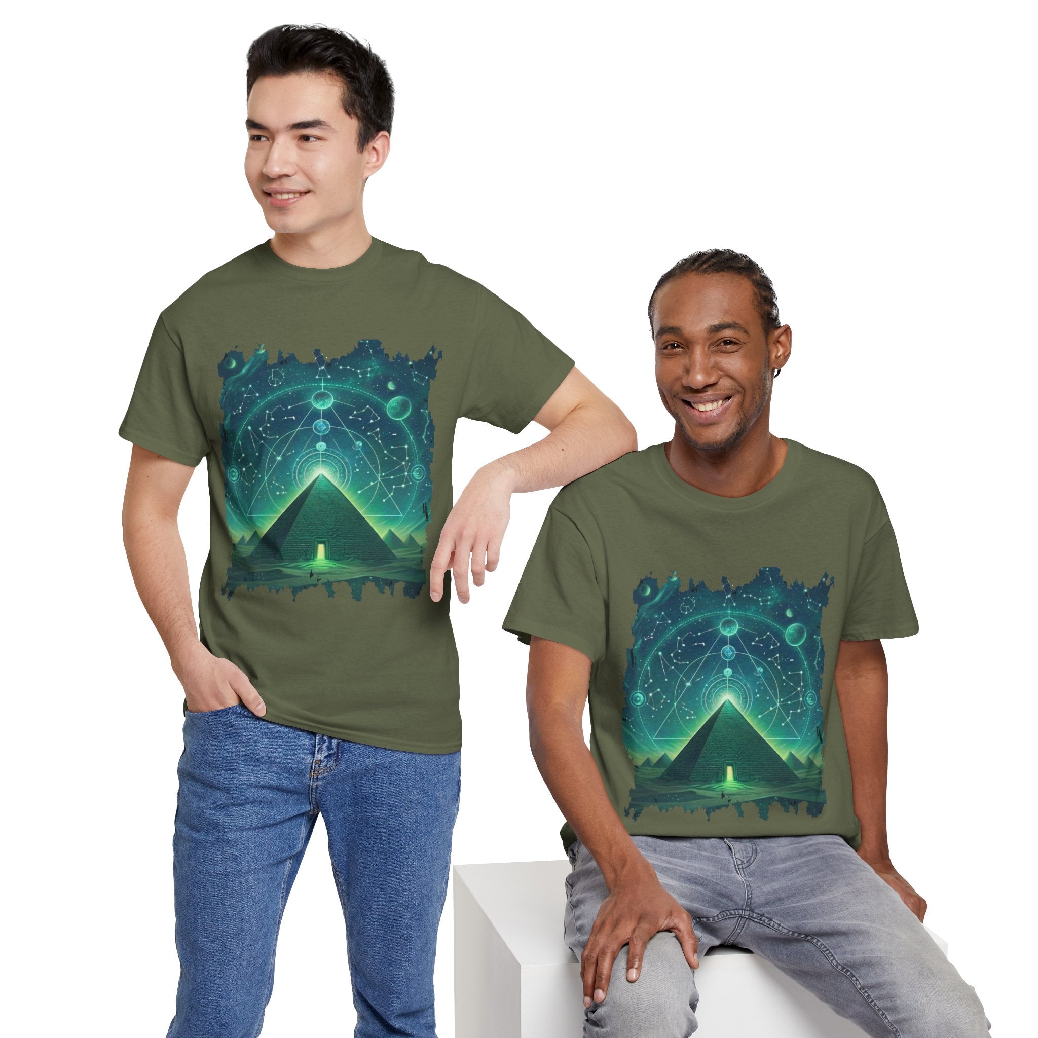 Mystic Pyramid Graphic Tee — Cosmic Geometry T-Shirt