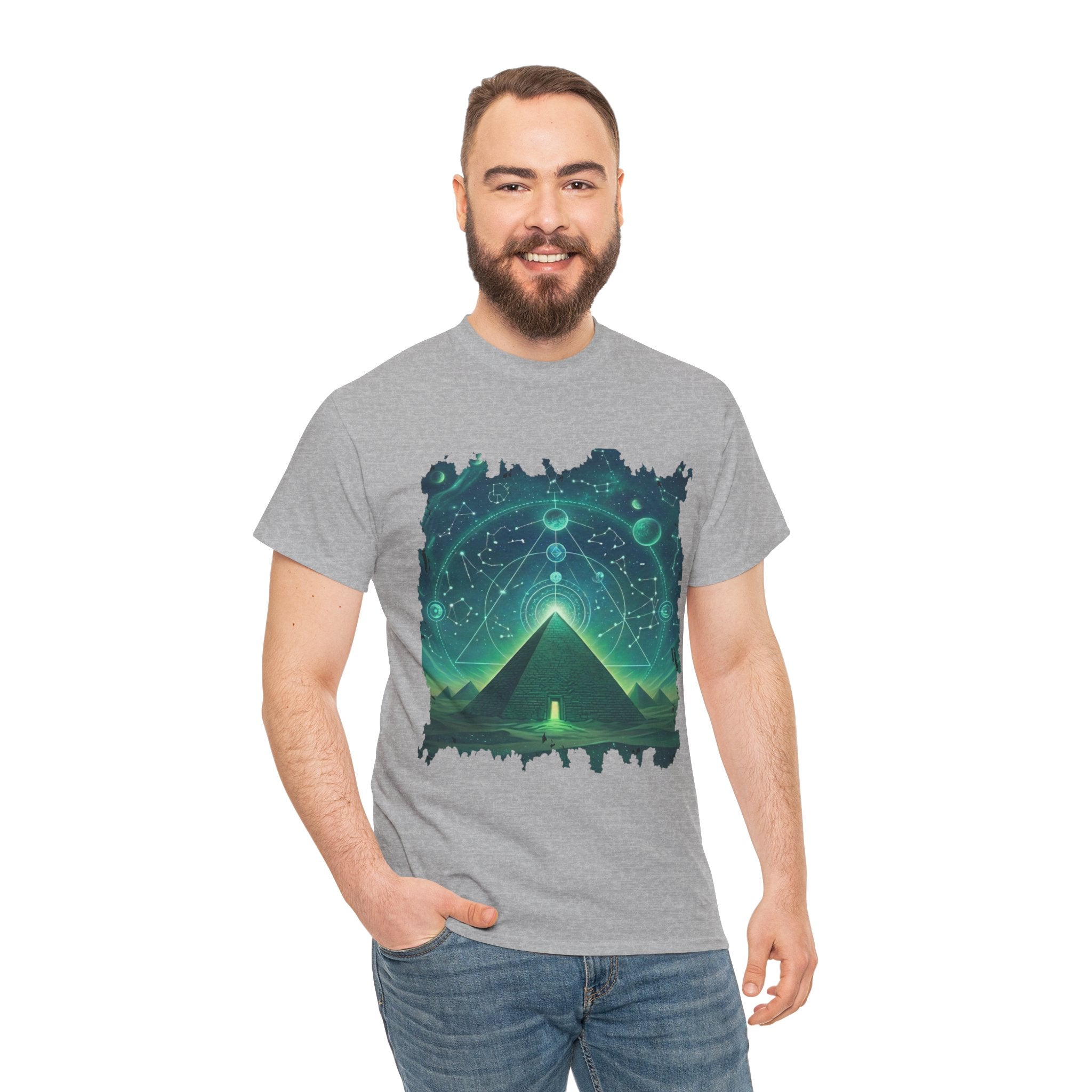 Mystic Pyramid Graphic Tee — Cosmic Geometry T-Shirt
