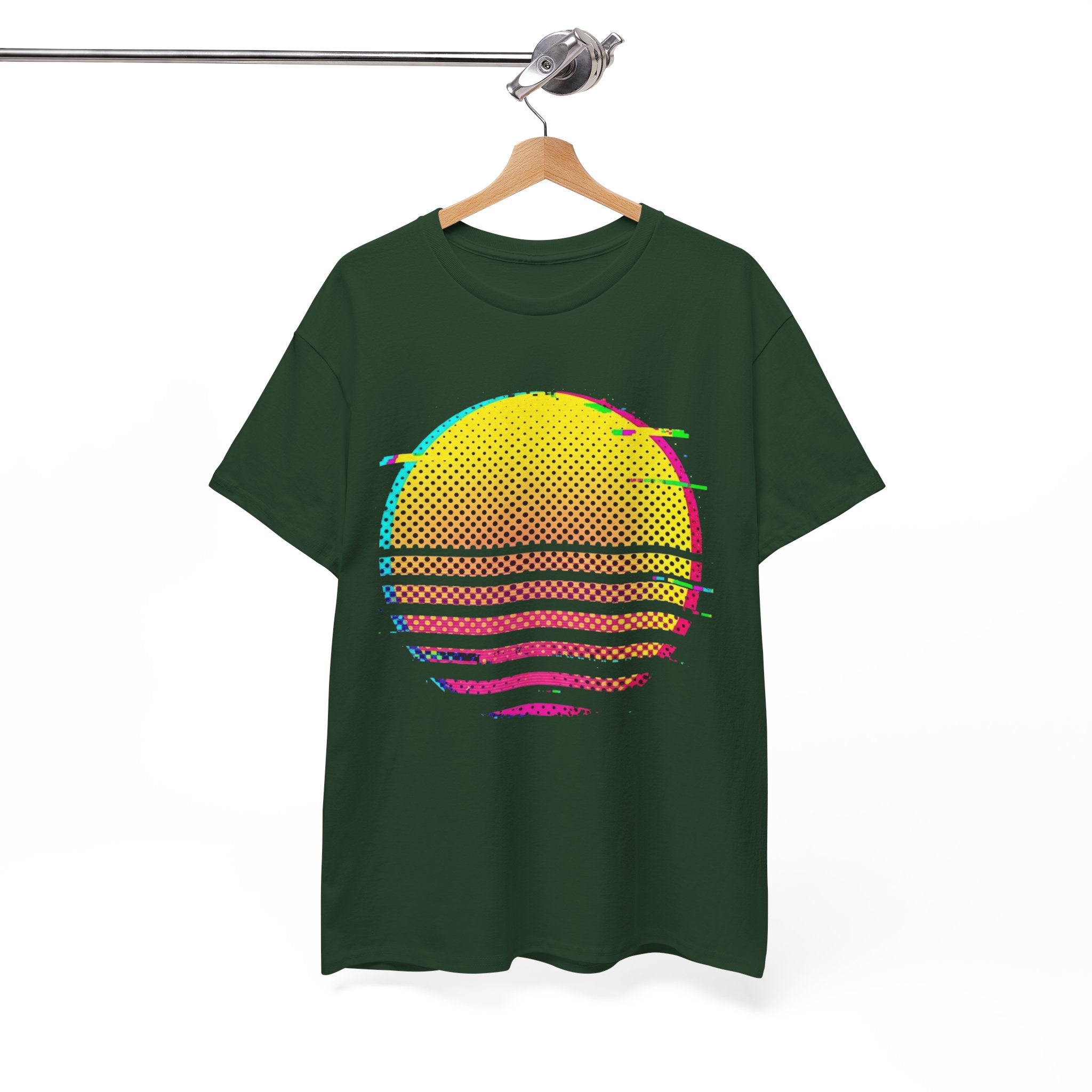Retro Glitch Sunrise T-Shirt