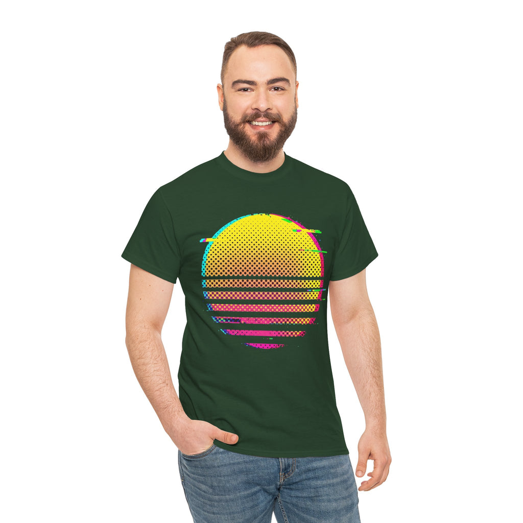 Retro Glitch Sunrise T-Shirt