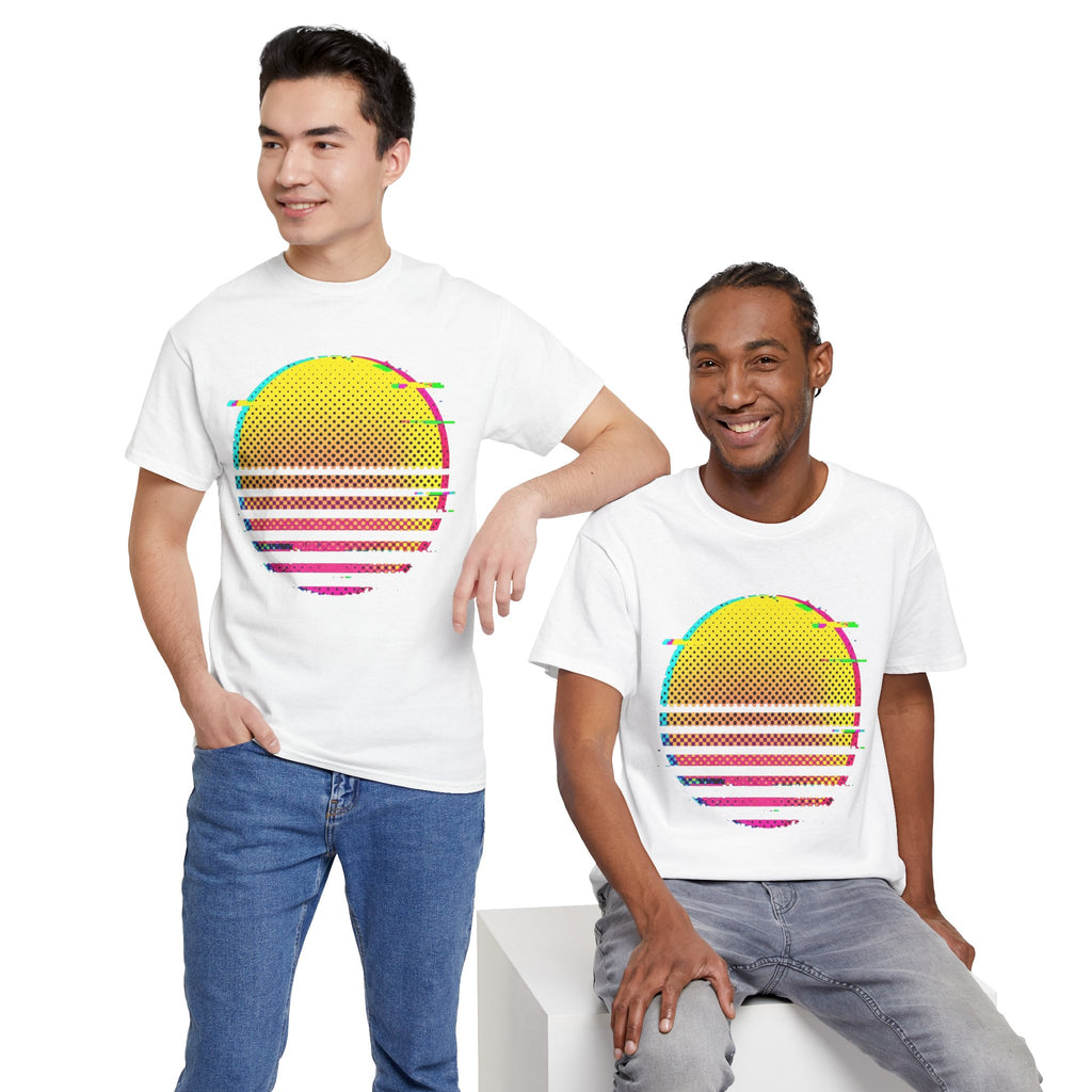 Retro Glitch Sunrise T-Shirt