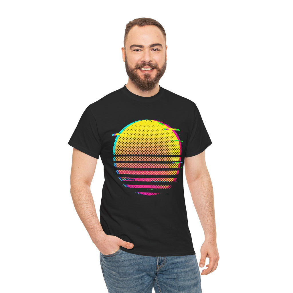 Retro Glitch Sunrise T-Shirt