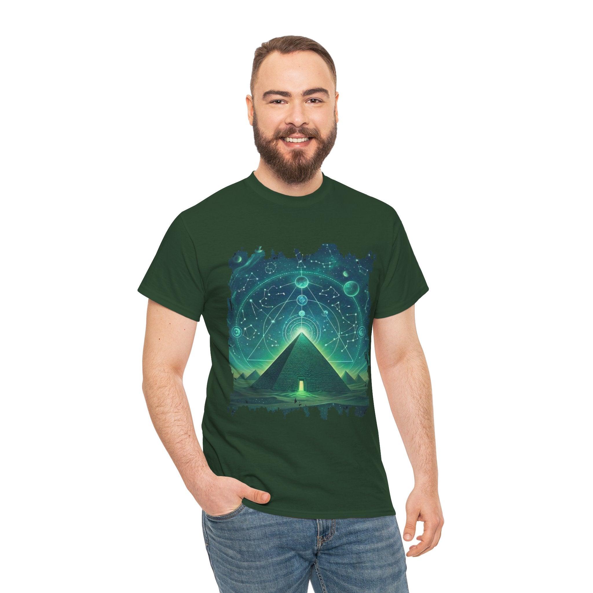 Mystic Pyramid Graphic Tee — Cosmic Geometry T-Shirt