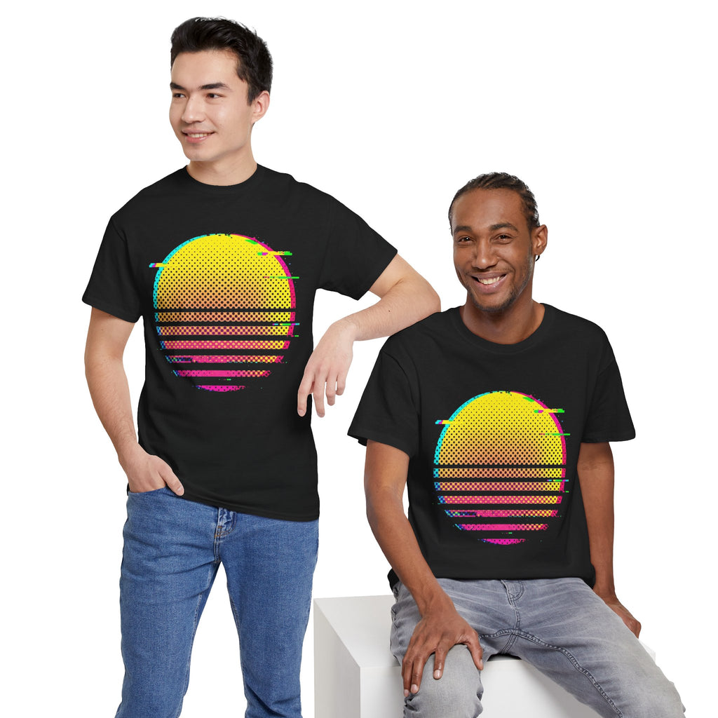 Retro Glitch Sunrise T-Shirt