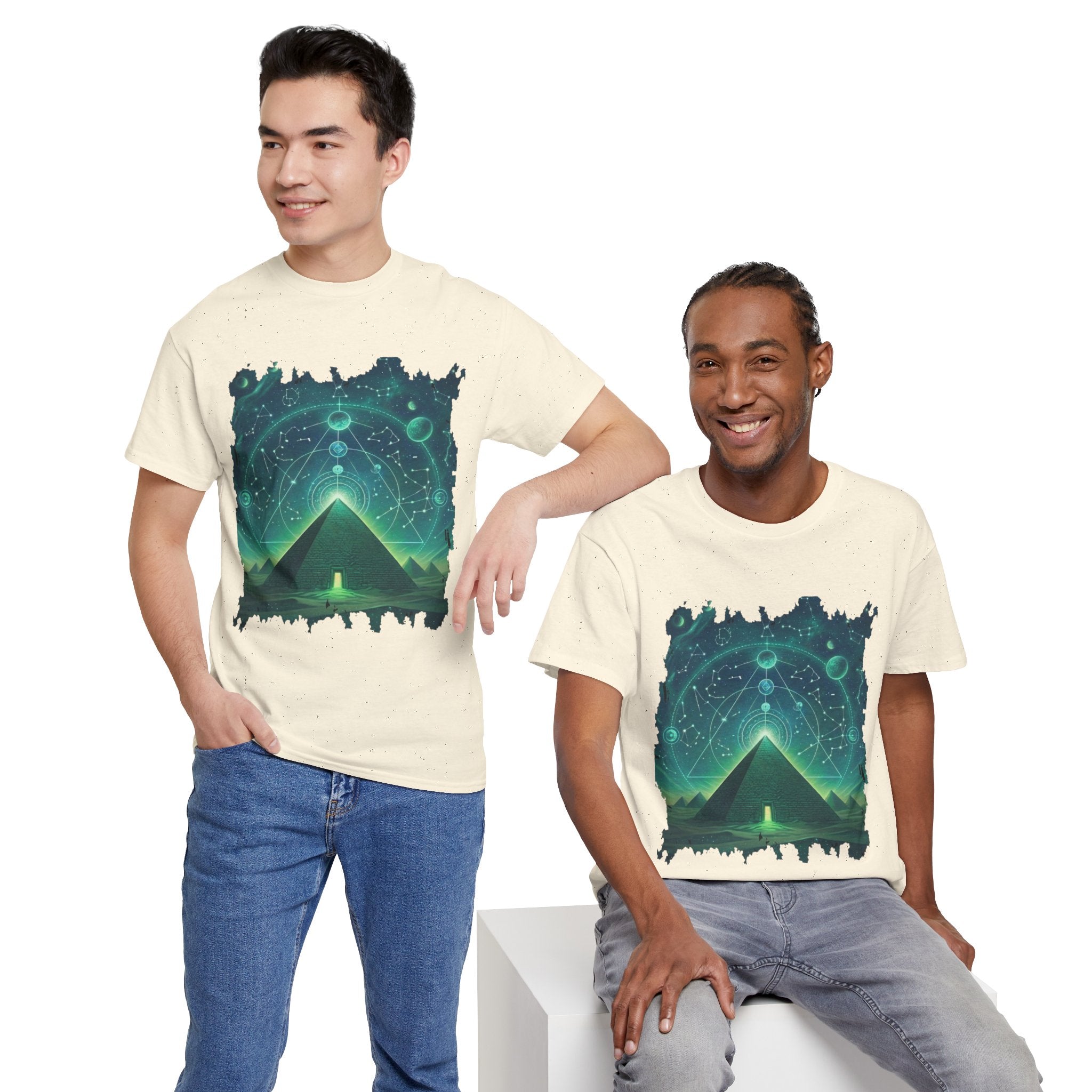 Mystic Pyramid Graphic Tee — Cosmic Geometry T-Shirt