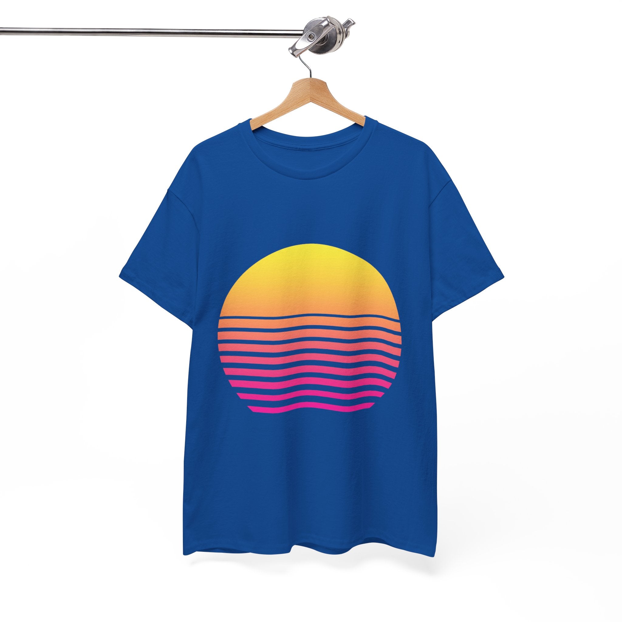 Retro 80s Synthwave Sunset T-Shirt - Vaporwave Neon Graphic Unisex Tee