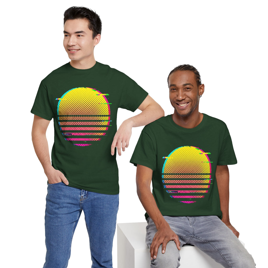 Retro Glitch Sunrise T-Shirt